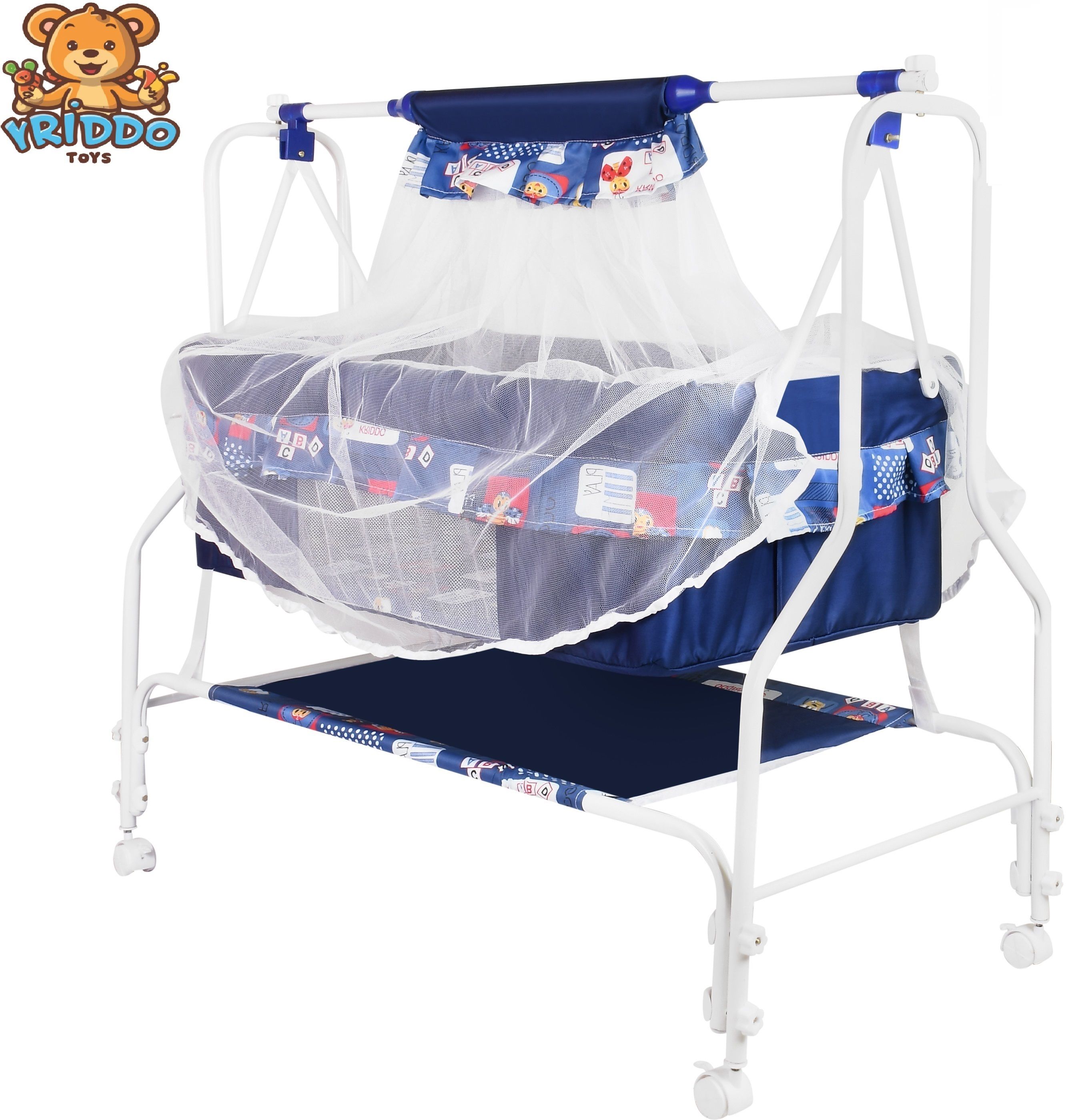 kriddo Cradle for kids cradle for baby boy and girl Cradle With Swing & Mosquito Net-picture-21