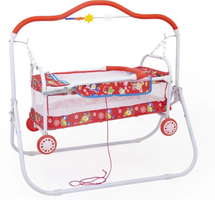 Baby Cradle Cot Cum Stroller for Baby Boy And Girl Cot-image-38