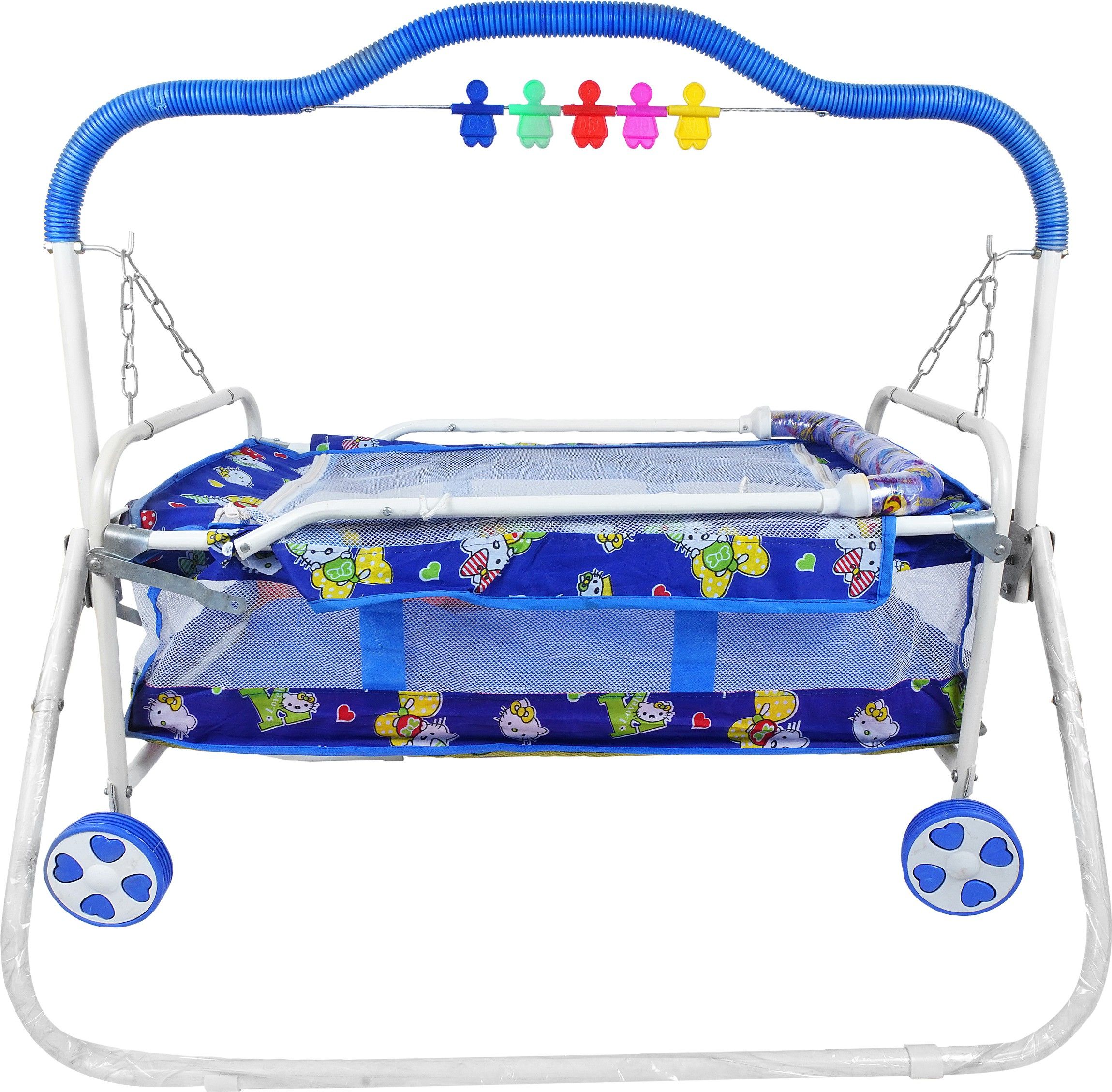 swing n fly Baby Cradle Mosquito Net Jhula Palna Stroller Infant & Toddler Beds Bassinet-picture-23