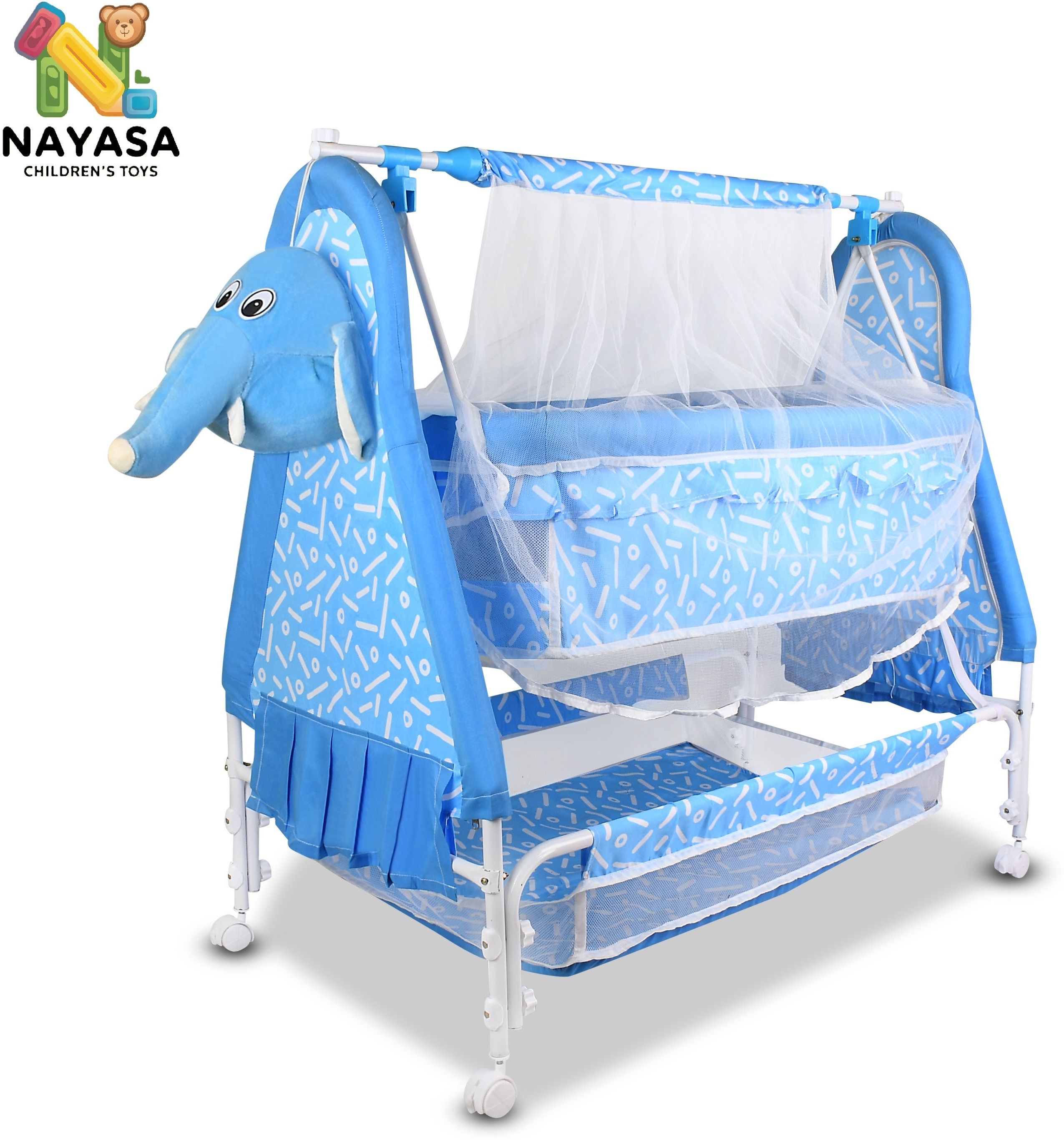 nayasa Cradle for kids cradle for baby boy and girl Cradle With Swing & Mosquito Net-picture-20