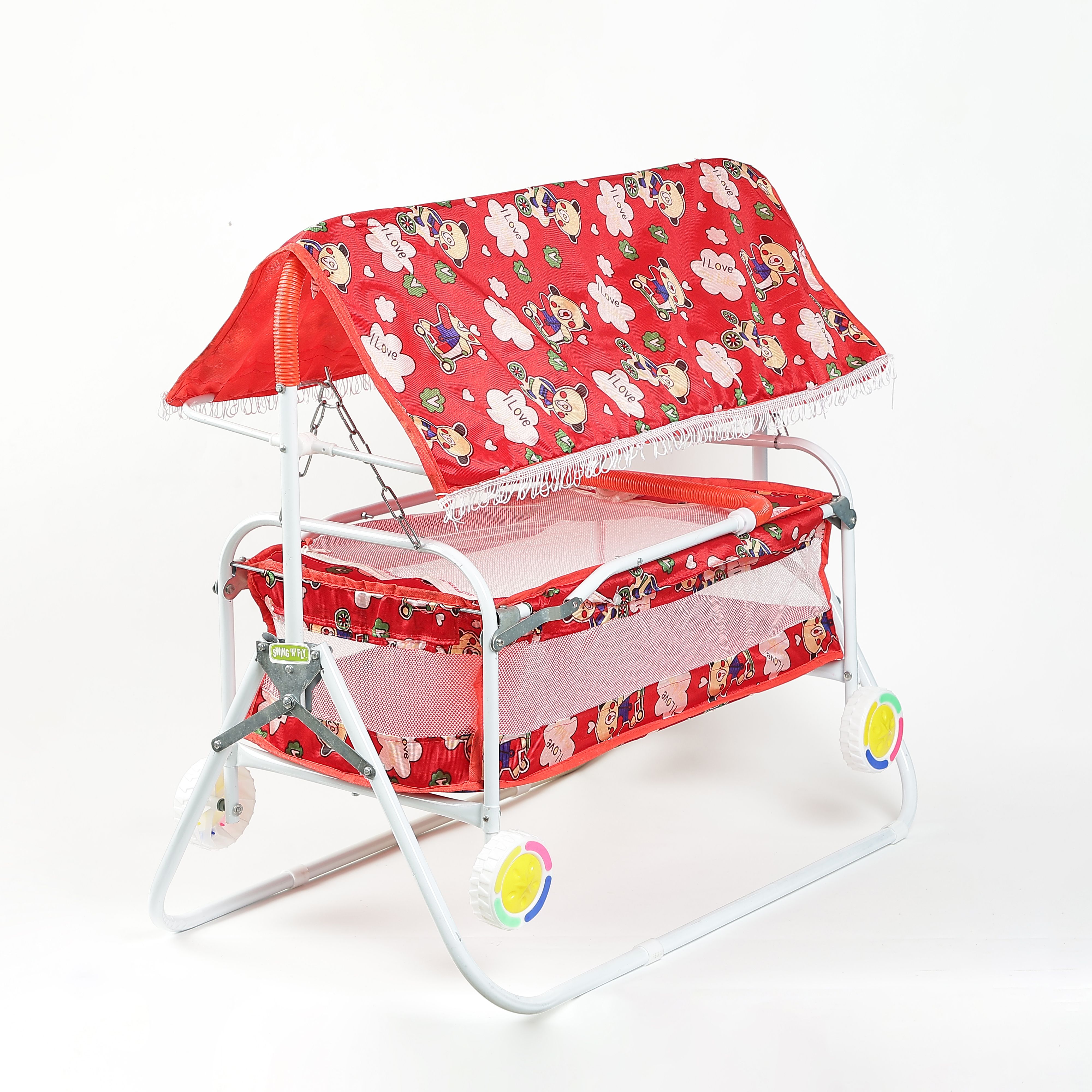 swing n fly Baby Cradle Mosquito Net Jhula Palna Stroller Infant & Toddler Beds Bassinet-picture-24