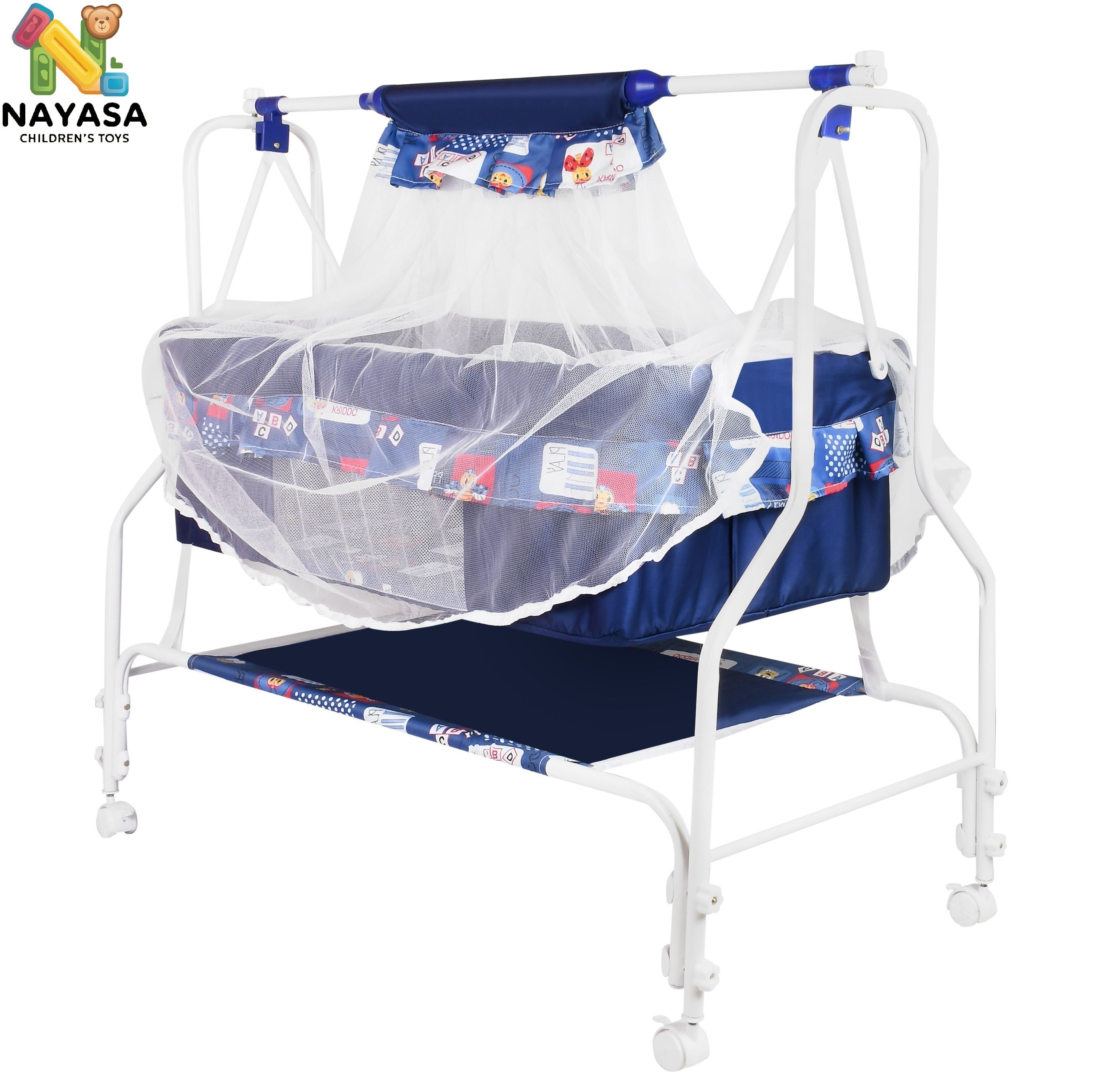 nayasa Cradle for kids cradle for baby boy and girl Cradle With Swing & Mosquito Net-picture-16