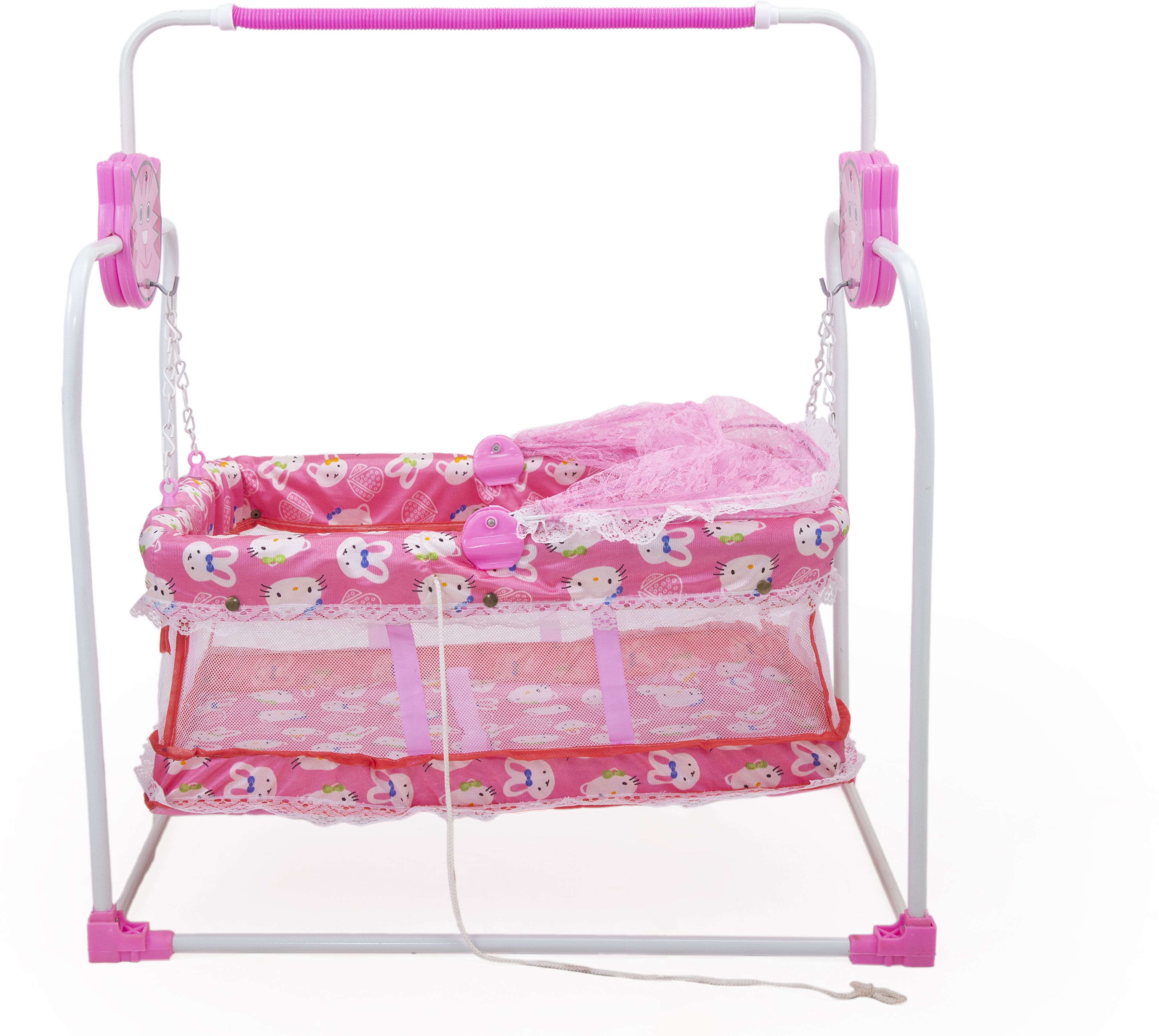 swingish Baby Swing Cradle Jhula with Mosquito Net for New Born Baby Cot-picture-22