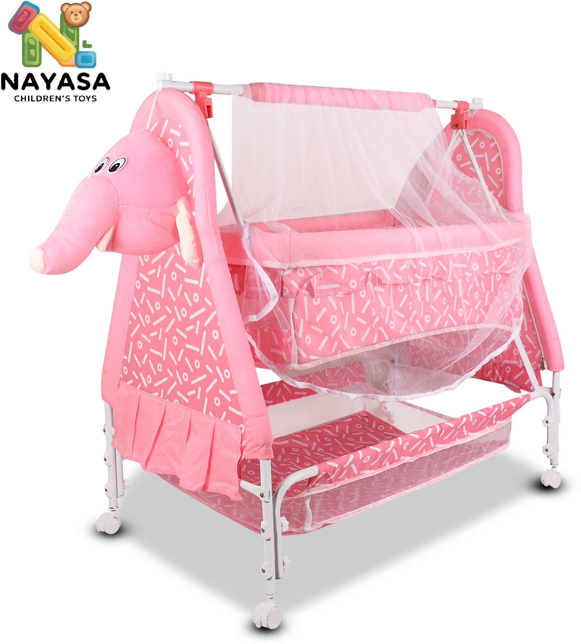 nayasa Cradle for kids cradle for baby boy and girl Cradle With Swing & Mosquito Net-picture-18