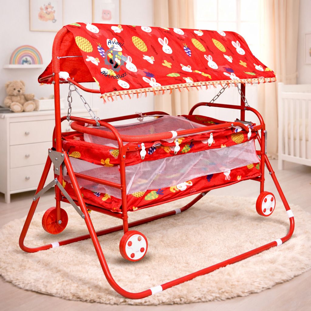 avani metrobuzz Baby Cradle Jhula Palna Dolna Swing For New Born Baby-picture-37