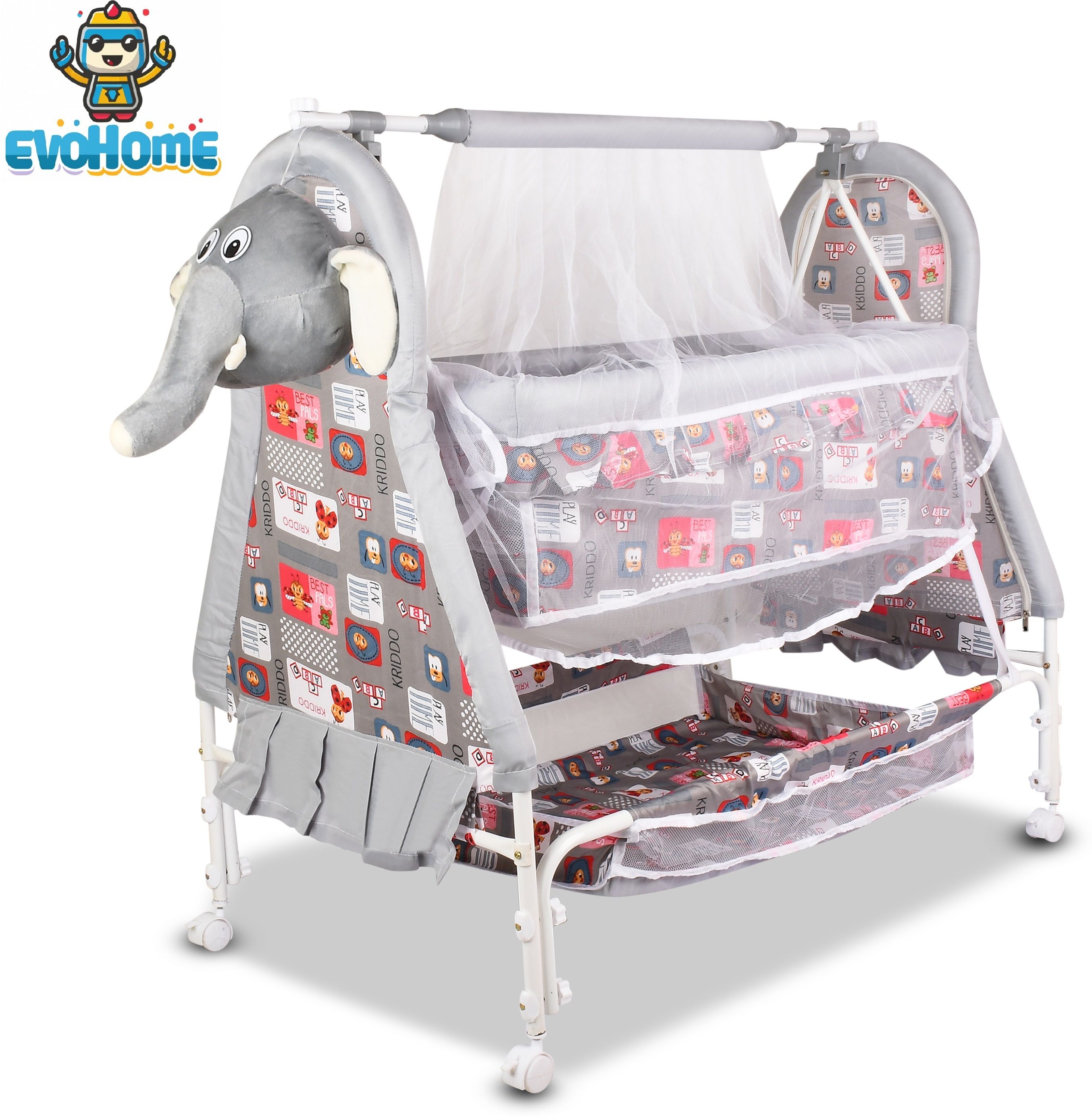 evohome Cradle for kids cradle for baby boy and girl Cradle With Swing & Mosquito Net-picture-18