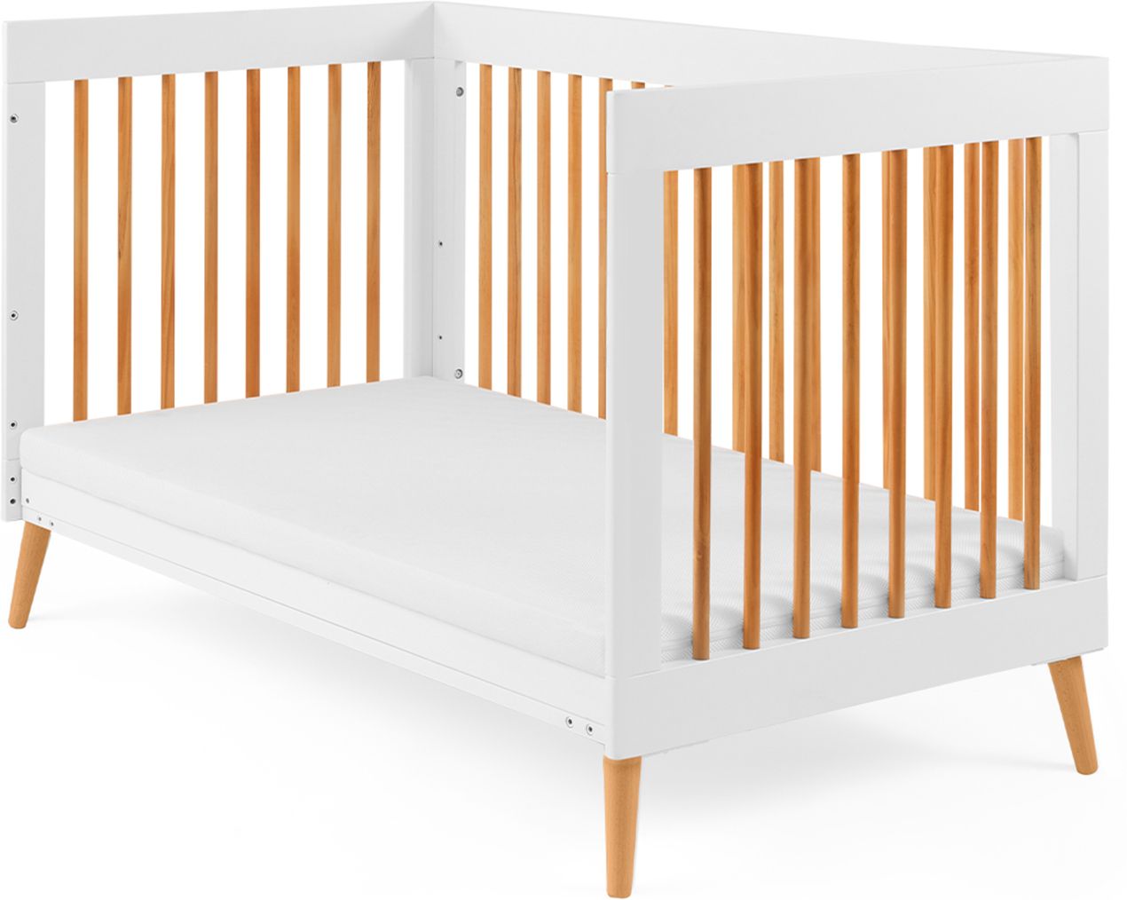 Convertible Baby Crib with Mattress Included | 4-in-1 Adjustable Height Cot-image-27