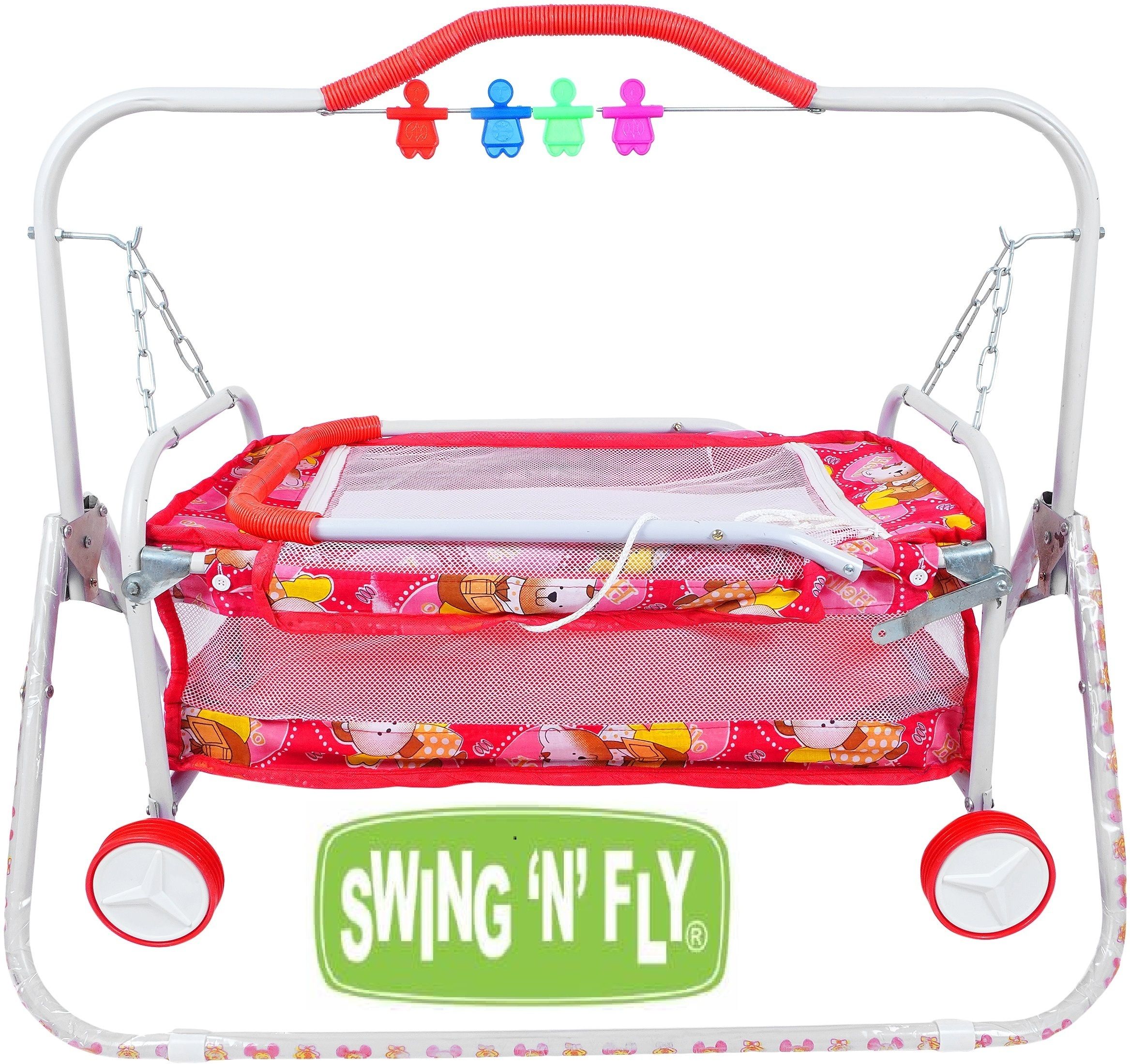 swing n fly Baby Cradle Mosquito Net Jhula Palna Stroller Infant & Toddler Beds Born Bassinet-picture-18