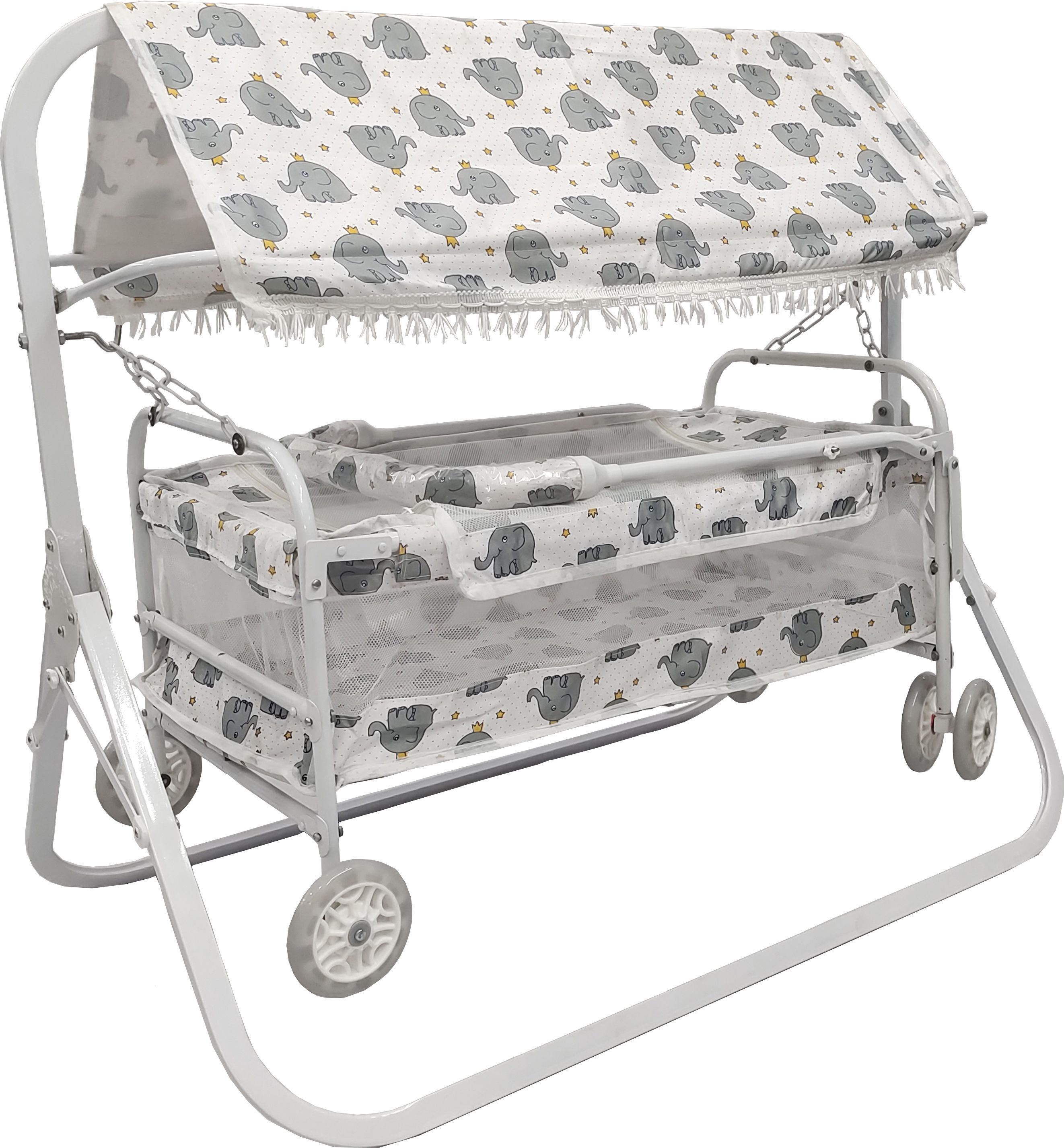 swingish Baby Jhula Baggi Cradle square pipe for new born baby Cot-picture-41