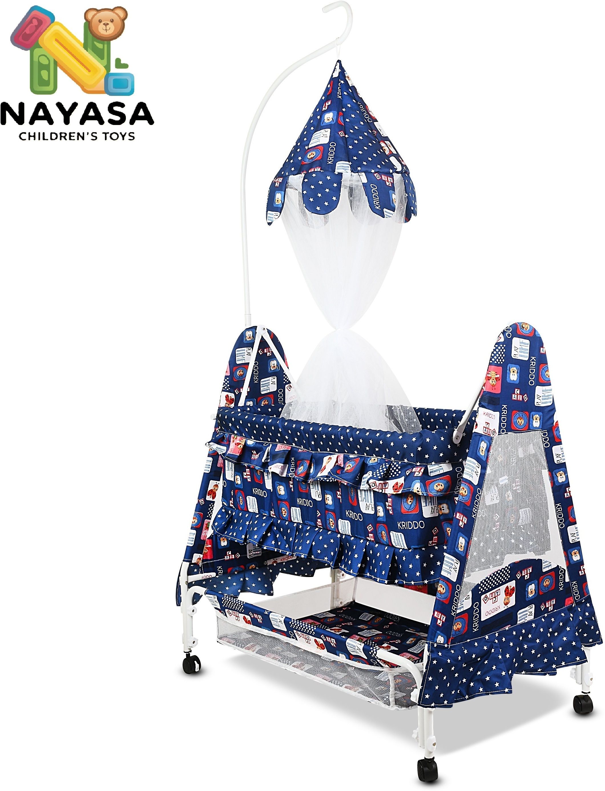 nayasa Cradle for kids cradle for baby boy and girl Cradle With Swing & Mosquito Net-picture-39