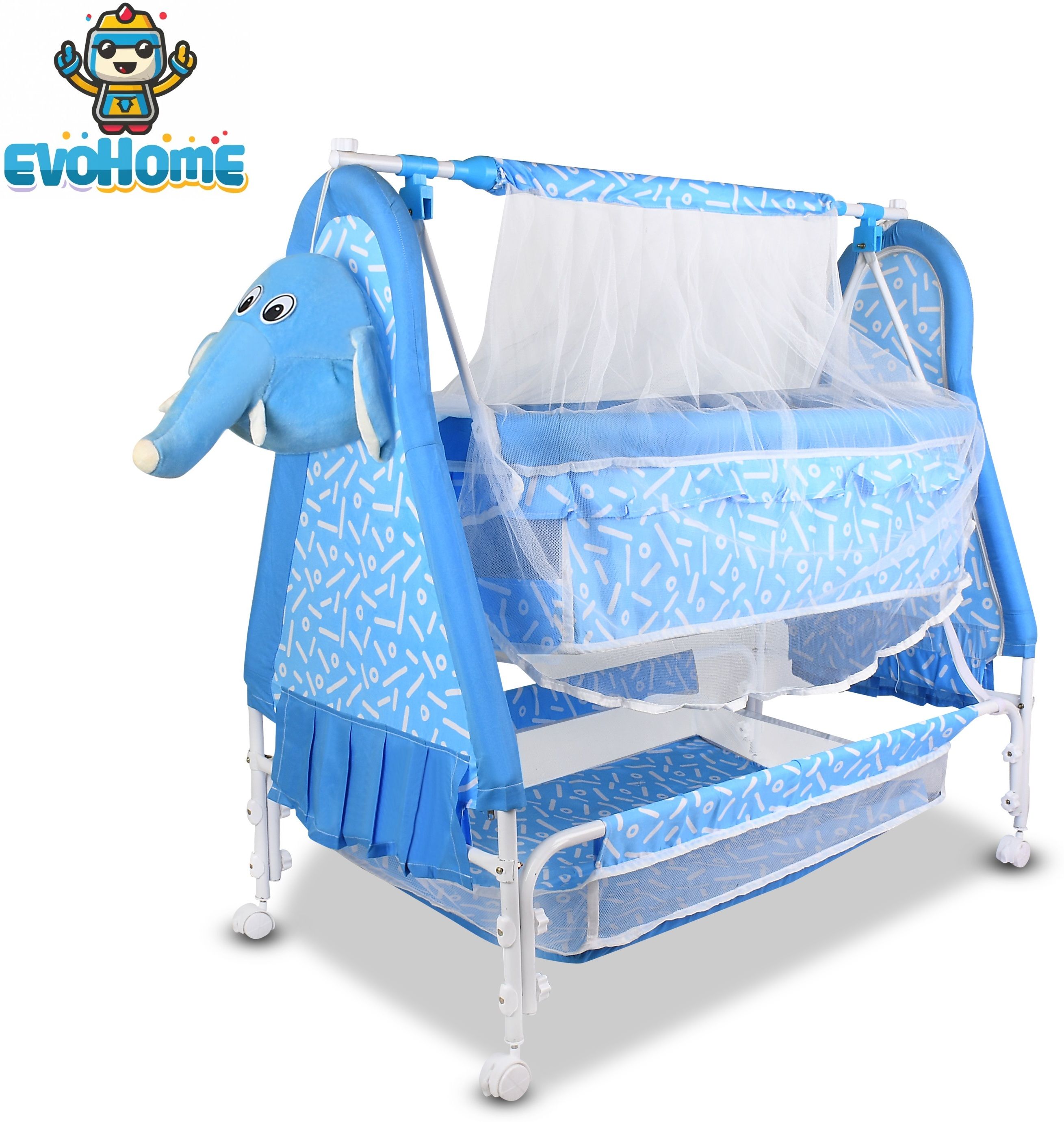 evohome Cradle for kids cradle for baby boy and girl Cradle With Swing & Mosquito Net-picture-16
