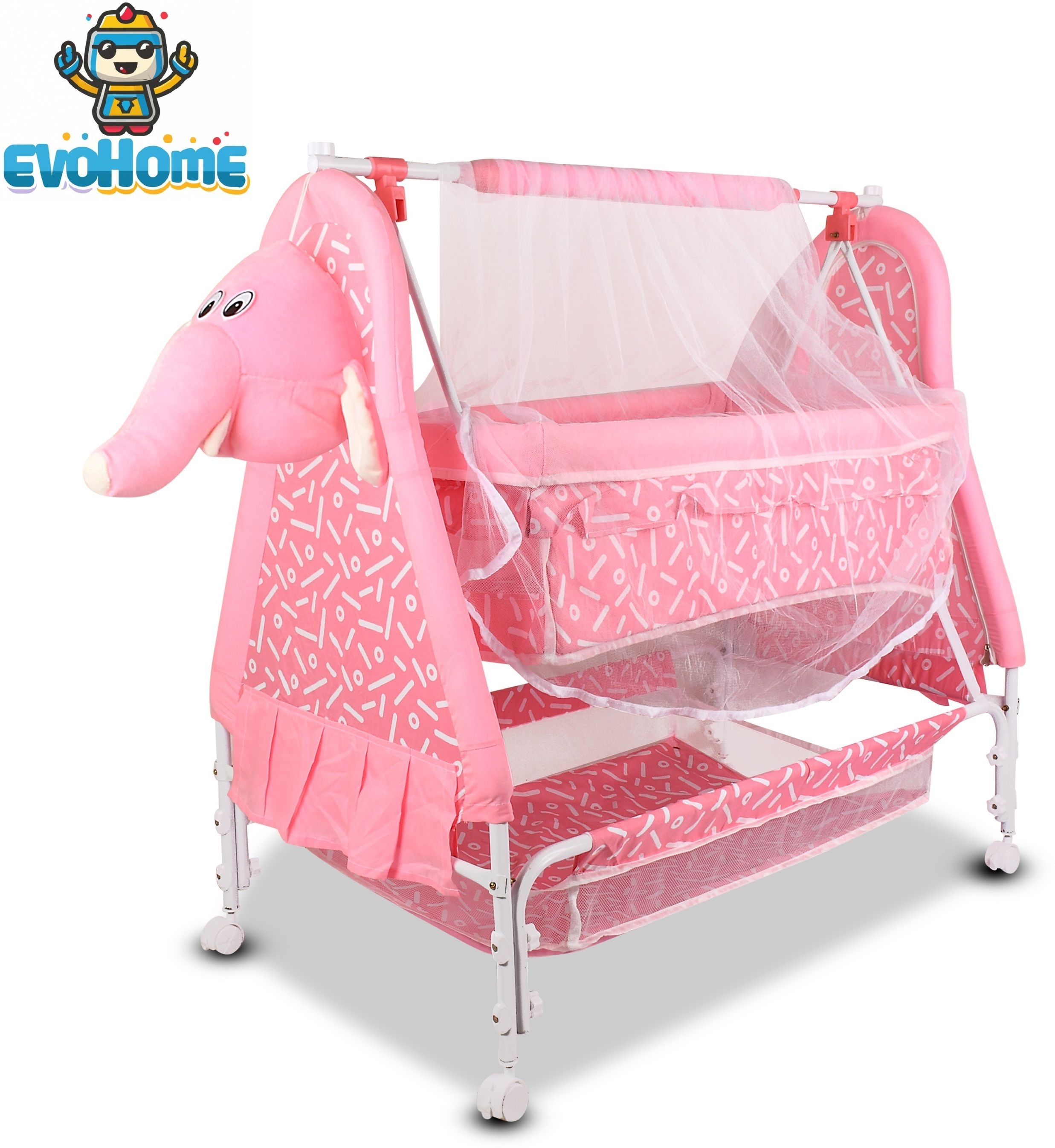evohome Cradle for kids cradle for baby boy and girl Cradle With Swing & Mosquito Net-picture-17