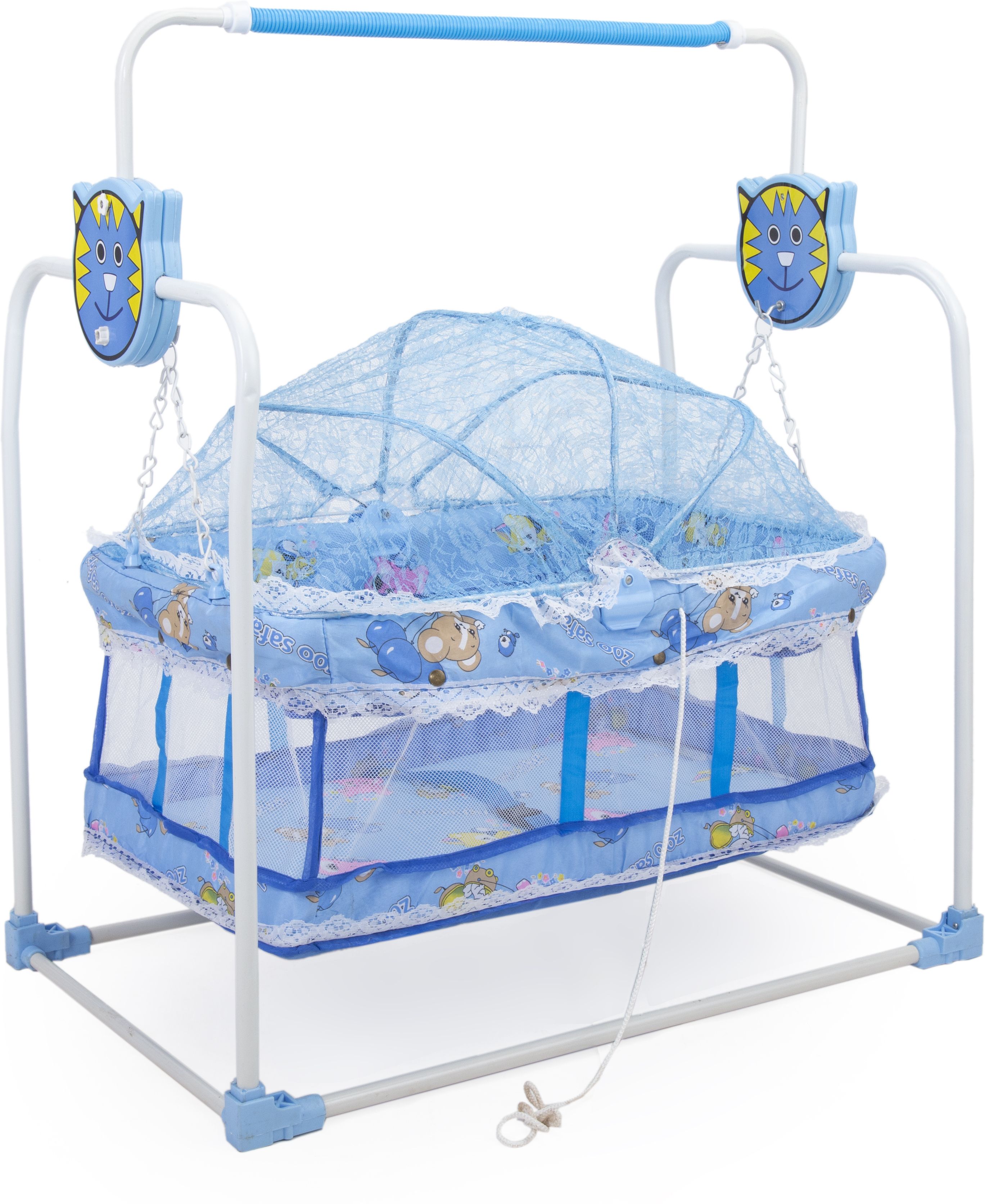 Baby Sleep Swing Cradle/Jhula/Palna/Bed with Net Bassinet Cot