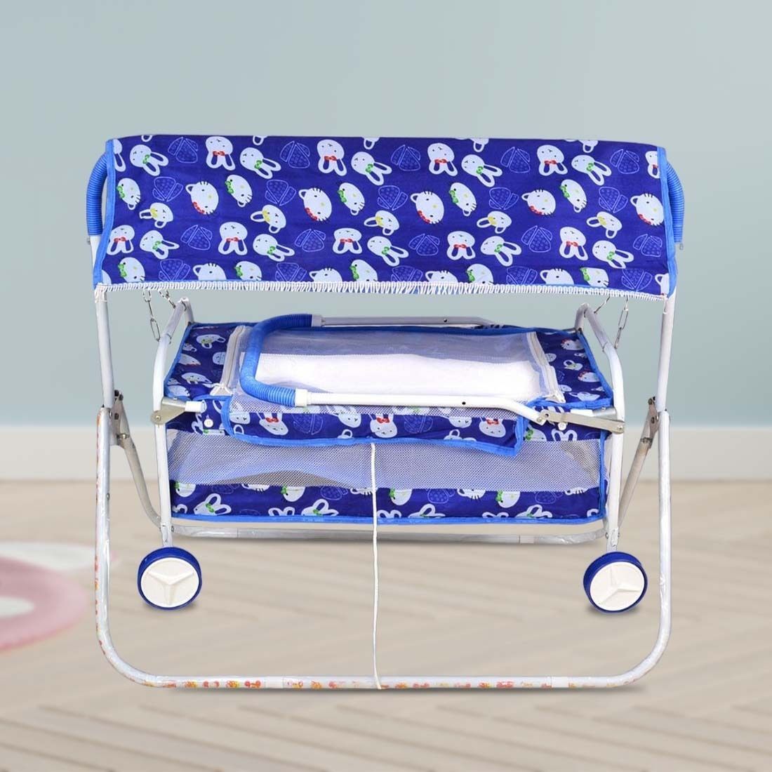swing n fly Baby Cradle Mosquito Net Jhula Palna Stroller Infant & Toddler Beds Bassinet-picture-30