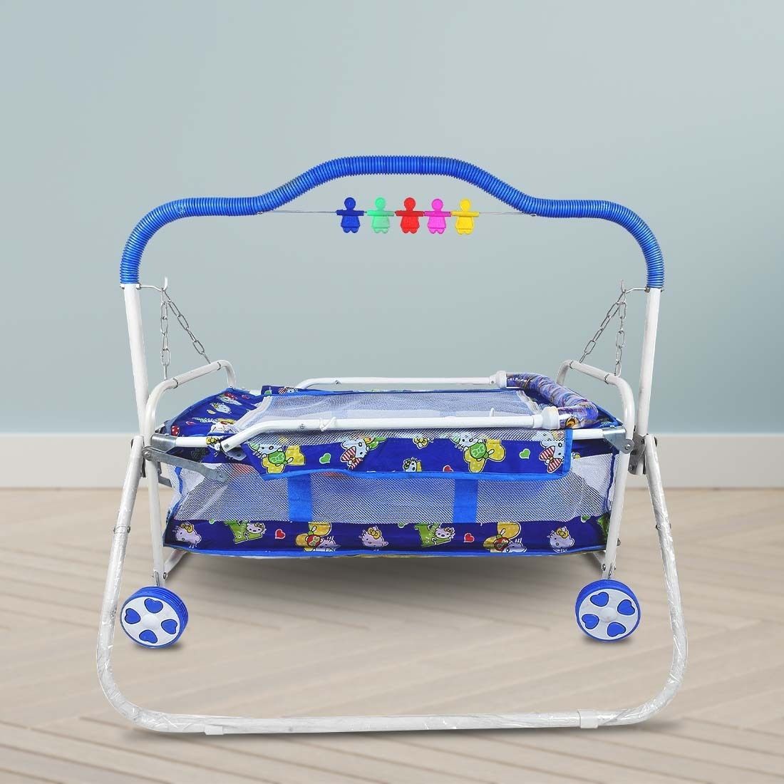 swing n fly Baby Cradle Mosquito Net Jhula Palna Stroller Infant & Toddler Beds Bassinet-picture-19