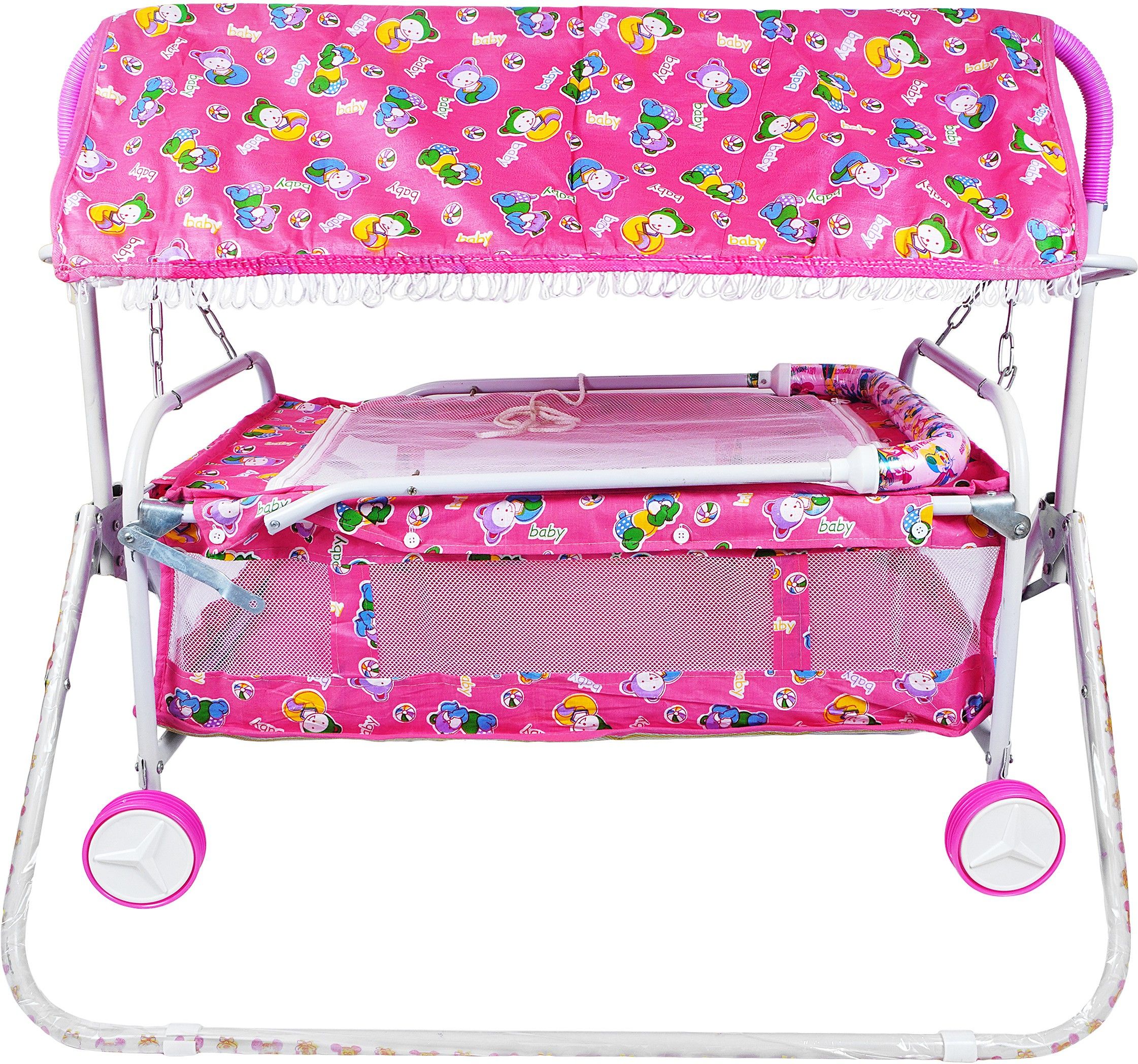 swing n fly Baby Cradle Mosquito Net Jhula Palna Stroller Infant & Toddler Beds Bassinet-picture-20