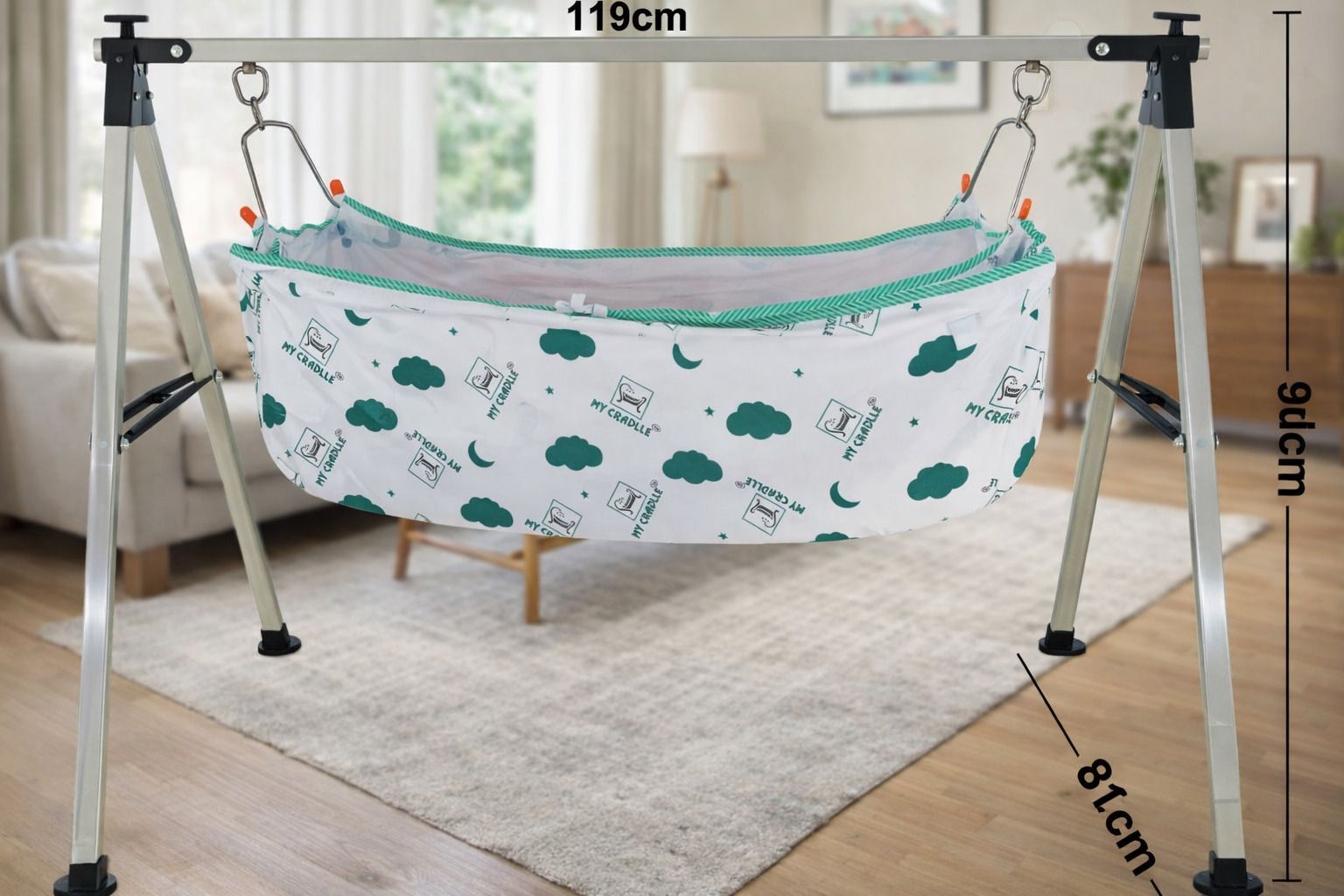 my cradlle Automatic Electric Baby Cradle Stainless Steel Ghodiyu 5 Speed Control Pram-picture-13
