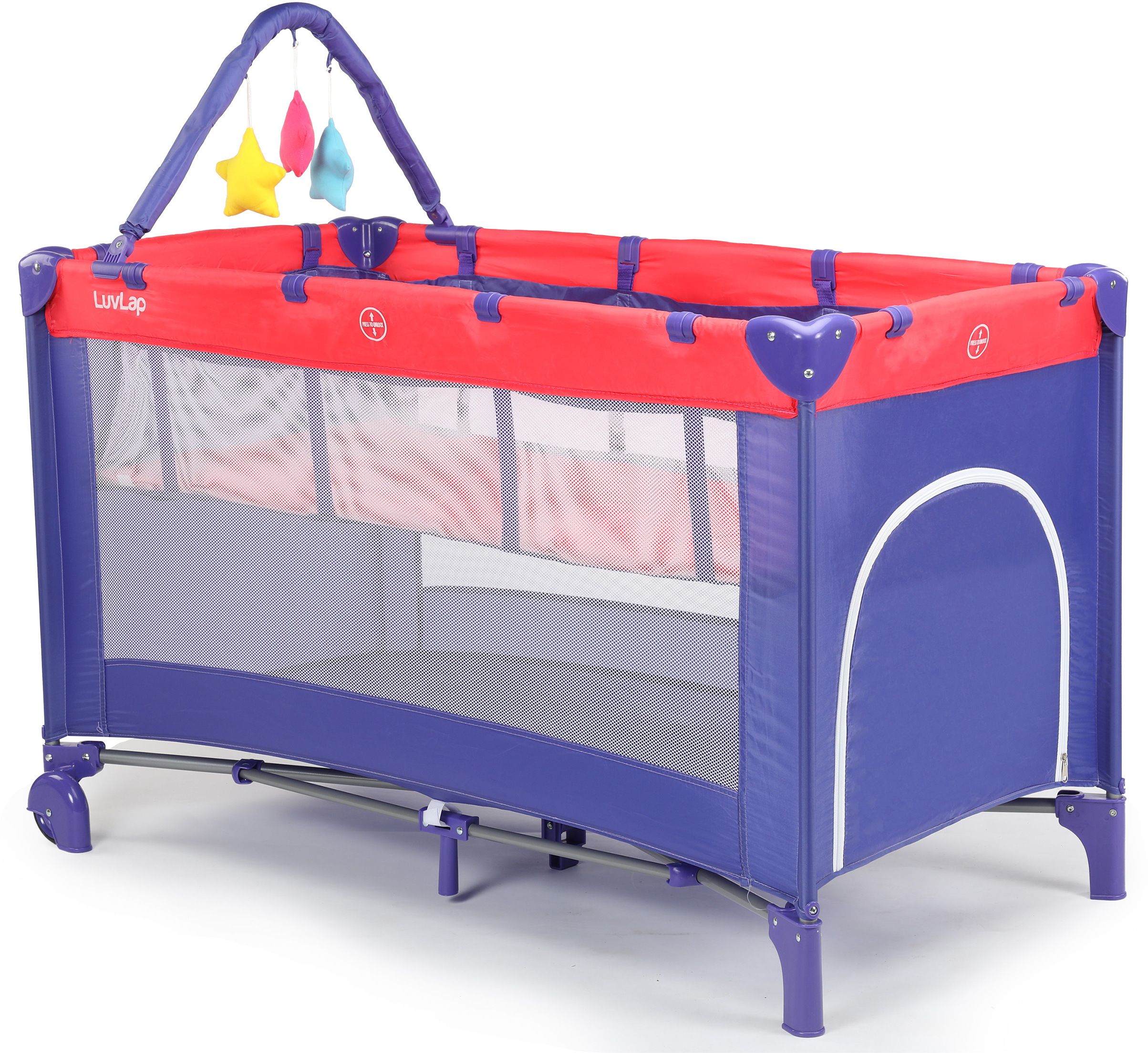 Elegant Baby Playpen Playard for Kids/Toddlers, Folding Baby Bed Cum Cot / Convertible Crib Bassinet