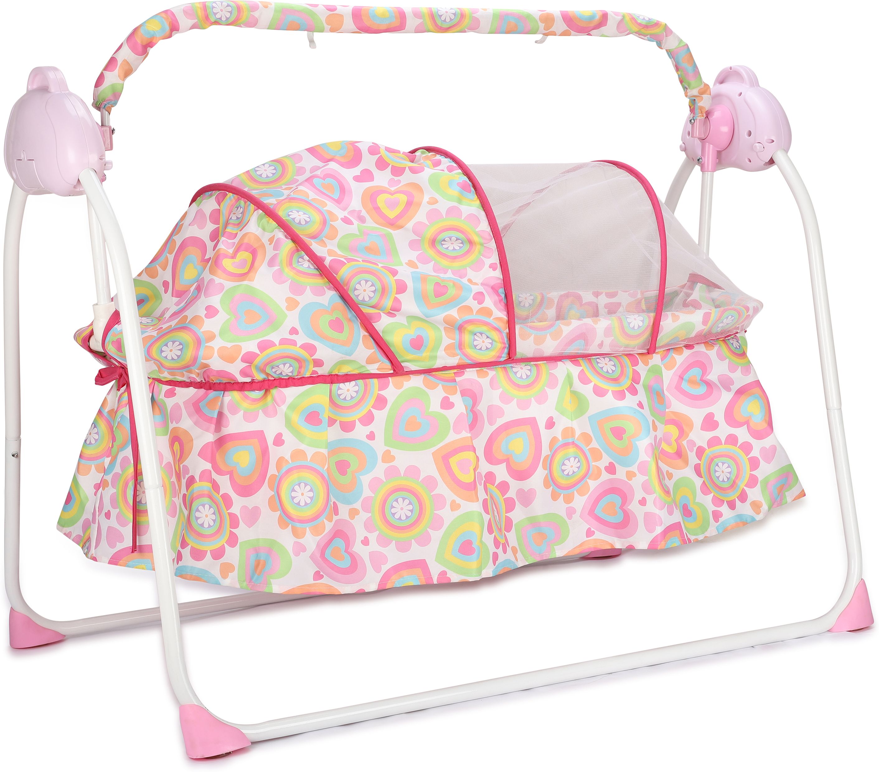 Baby Bassinet, Automatic Swing with Remote Control, Built-in Music and Bluetooth Bassinet-image-42