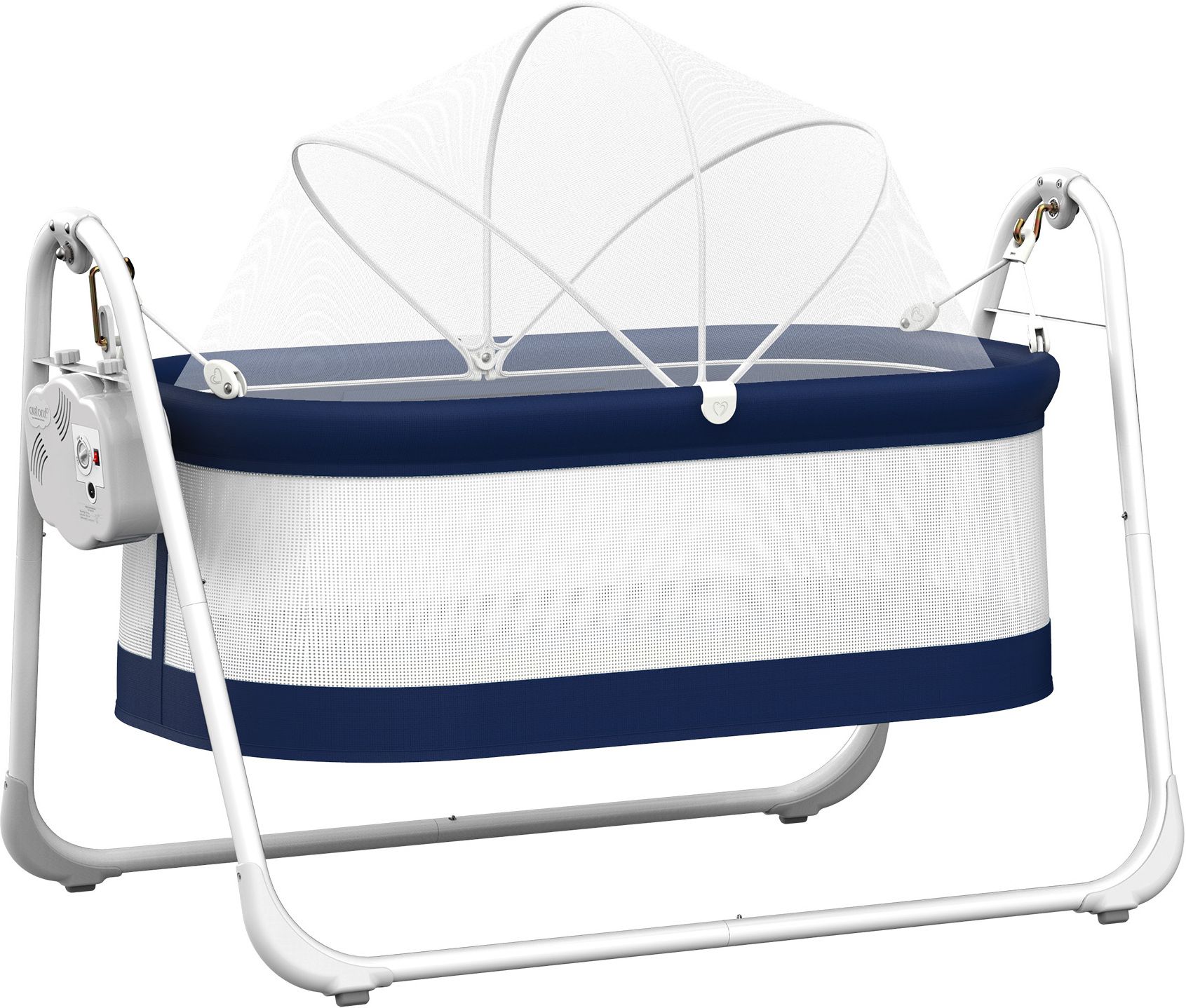 One-Tier Automatic Swing Cradle Z1 with Mosquito Net - Mint Bassinet-image-10