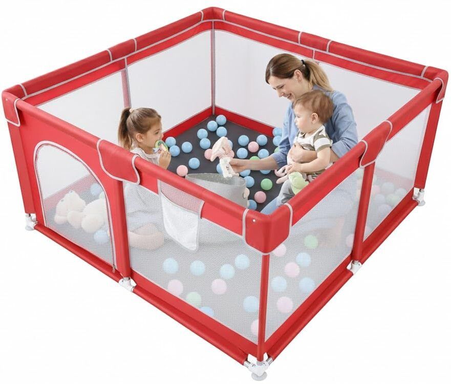 valajogi Kids Activity Playpen Fence Foldable Baby Safety Enclosure for Home-picture-19