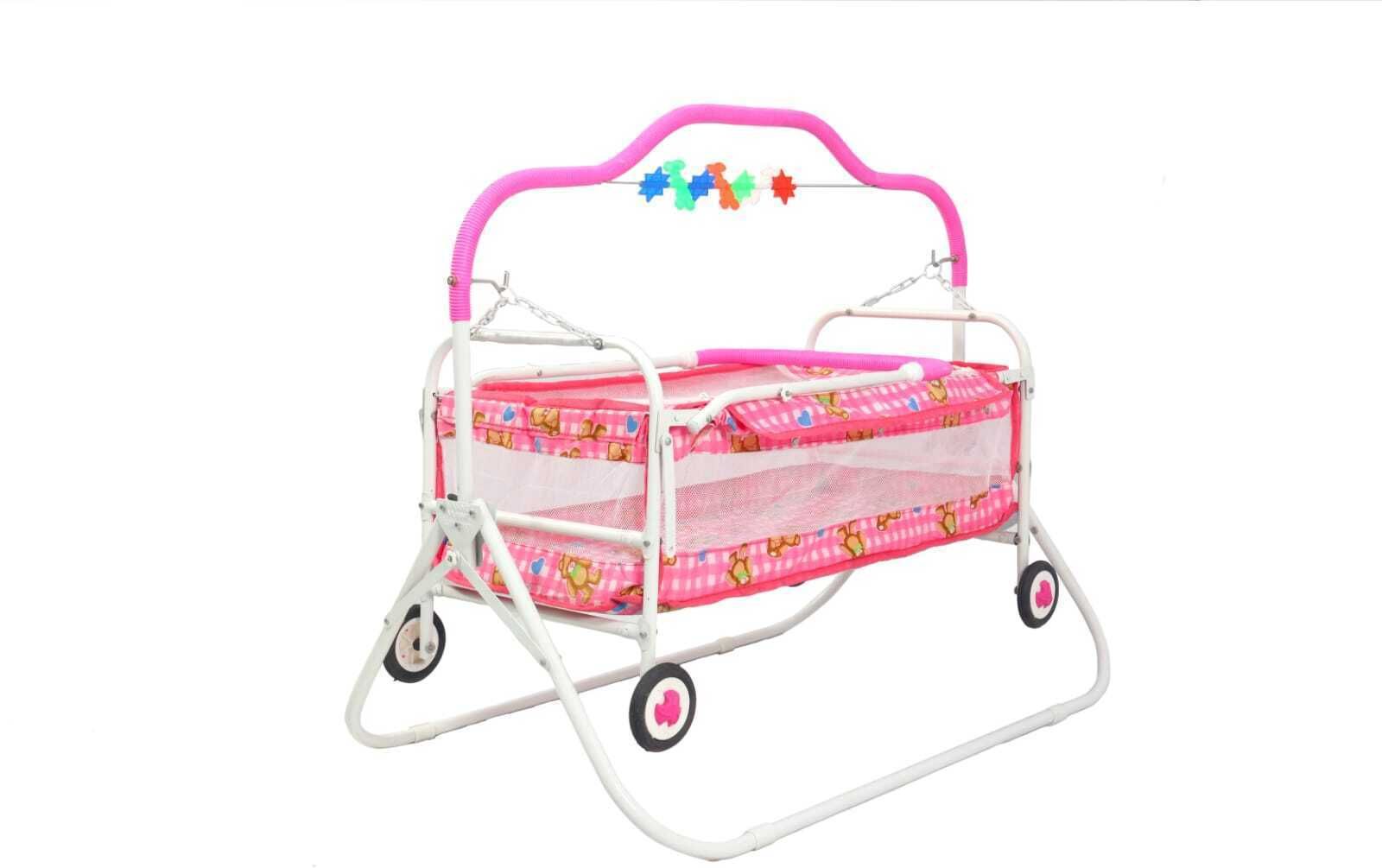 swingish Cradle for new born baby Swing Jhula for baby | kids cradle with mosquito net Cot-picture-26