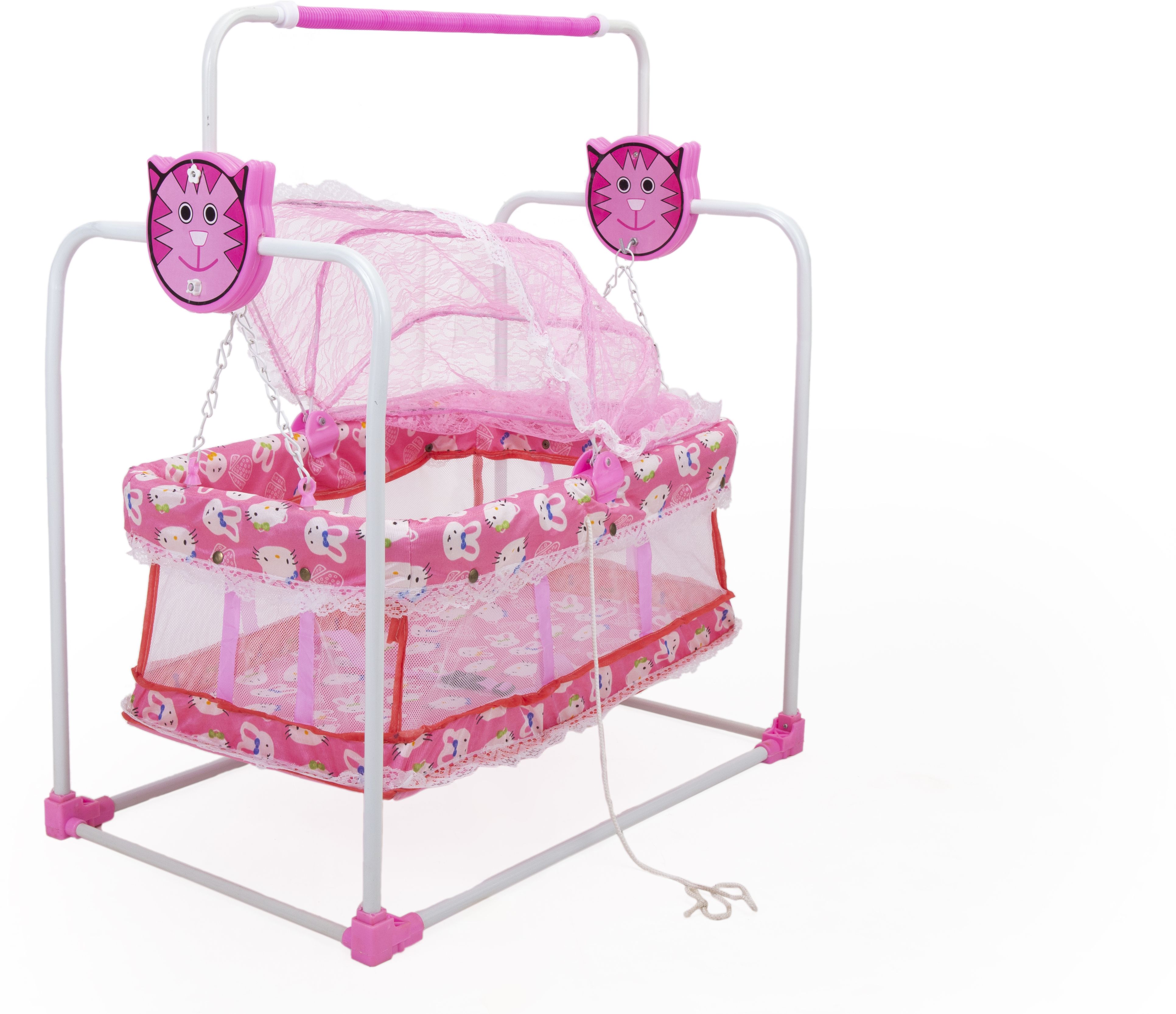 swingish Baby Swing Cradle Jhula with Mosquito Net for New Born Baby Cot-picture-14
