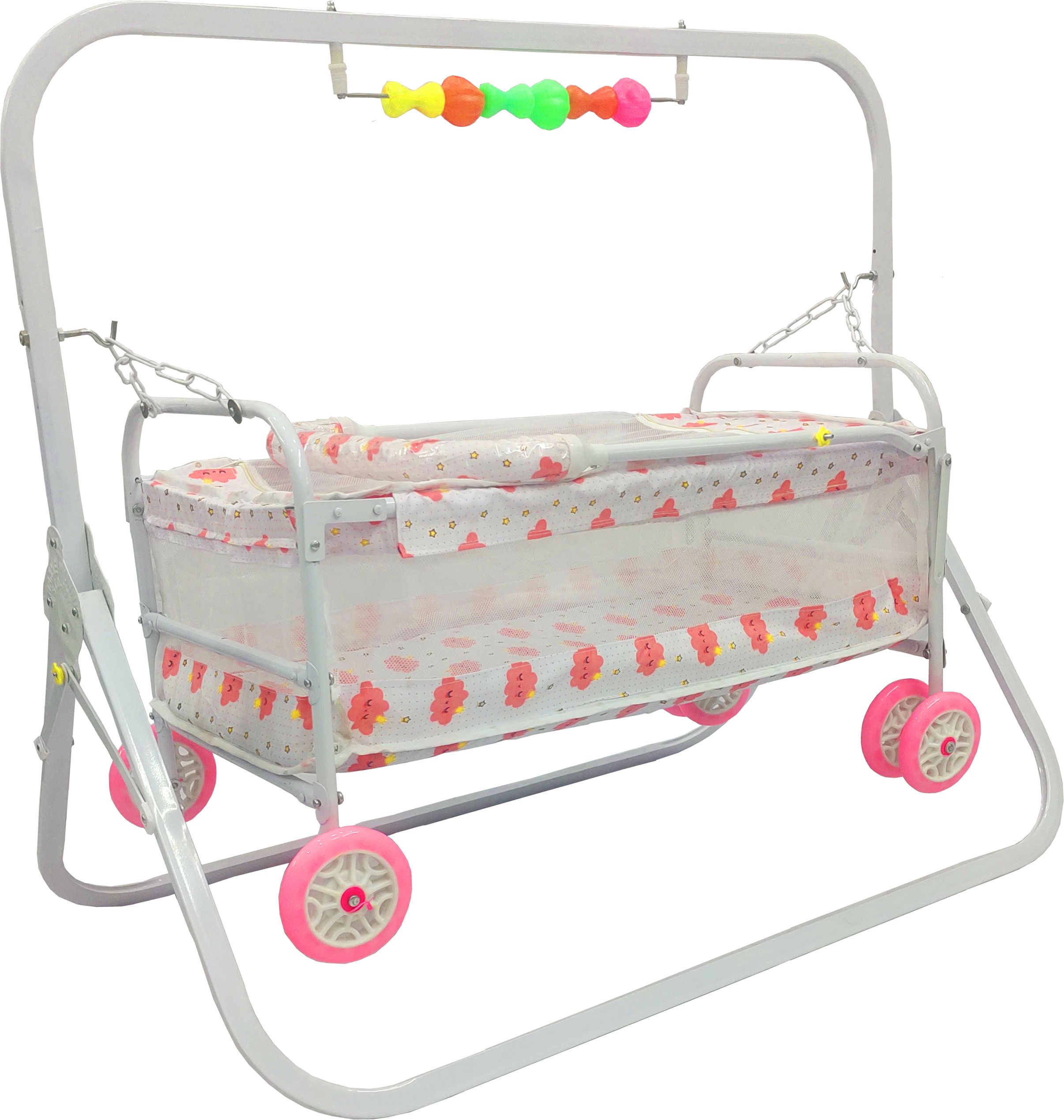swingish Baby Jhula Baggi Cradle square pipe for new born baby Cot-picture-16