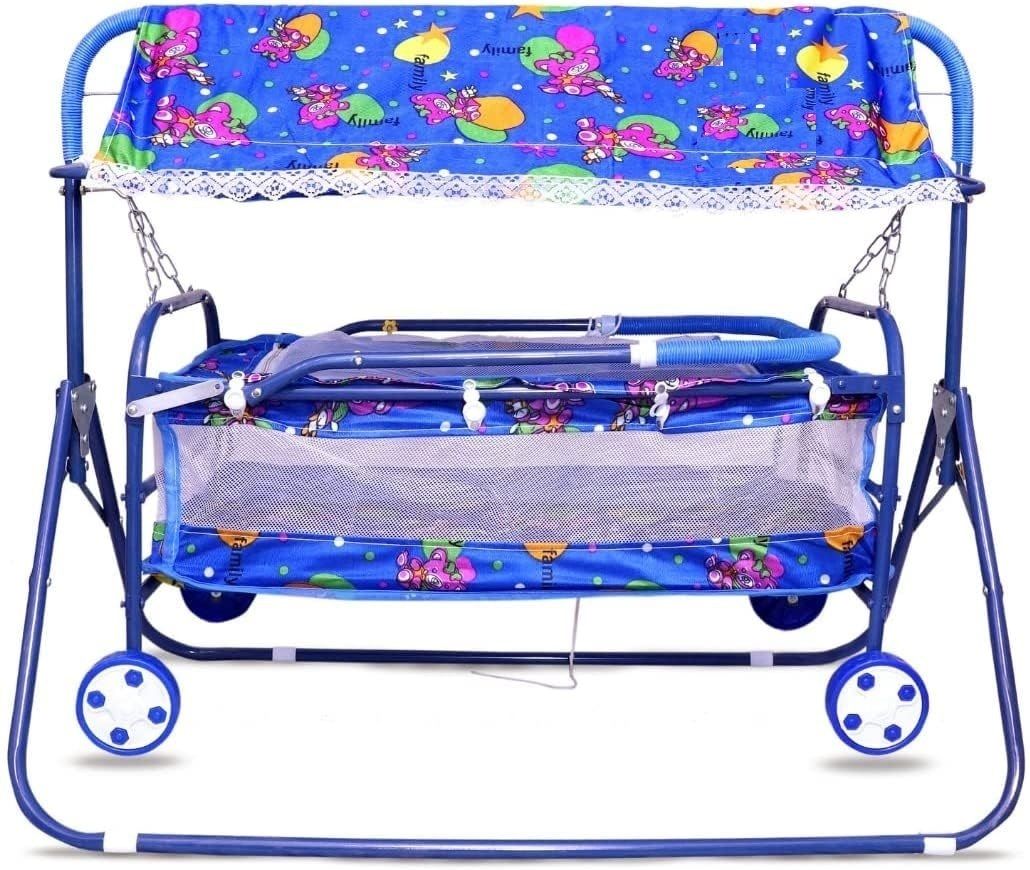 FOLDABLE Baby Cradle with Canopy & Wheels, Comfortable & Safe for New Born Child Bassinet