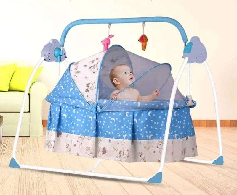 Baby Musical Cradle Auto Swing Bed Bluetooth Remote Control Newborns & Infants Bassinet-image-47