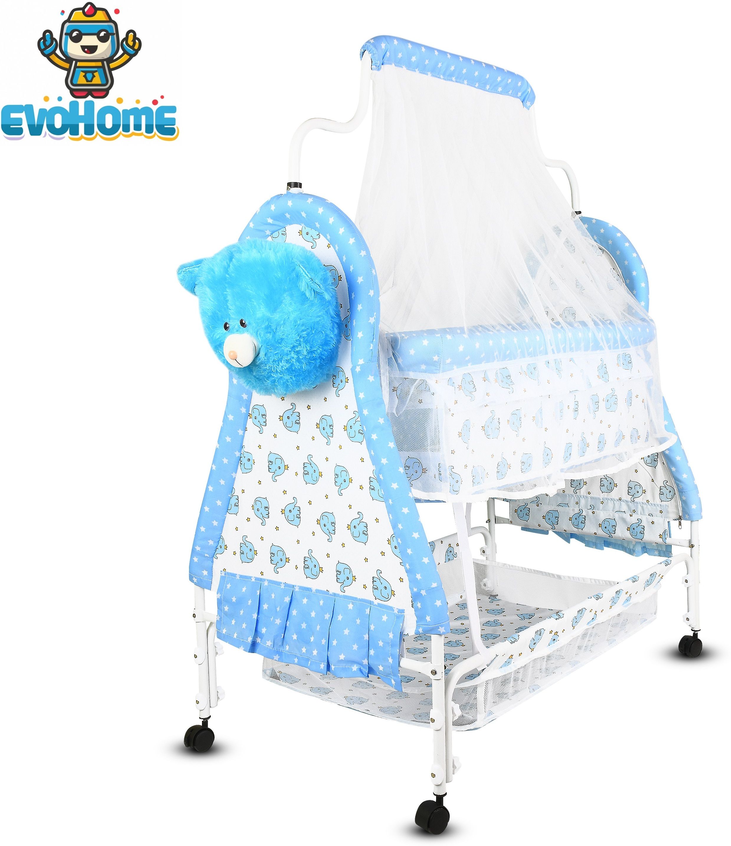evohome Cradle for kids cradle for baby boy and girl Cradle With Swing & Mosquito Net Bassinet-picture-25