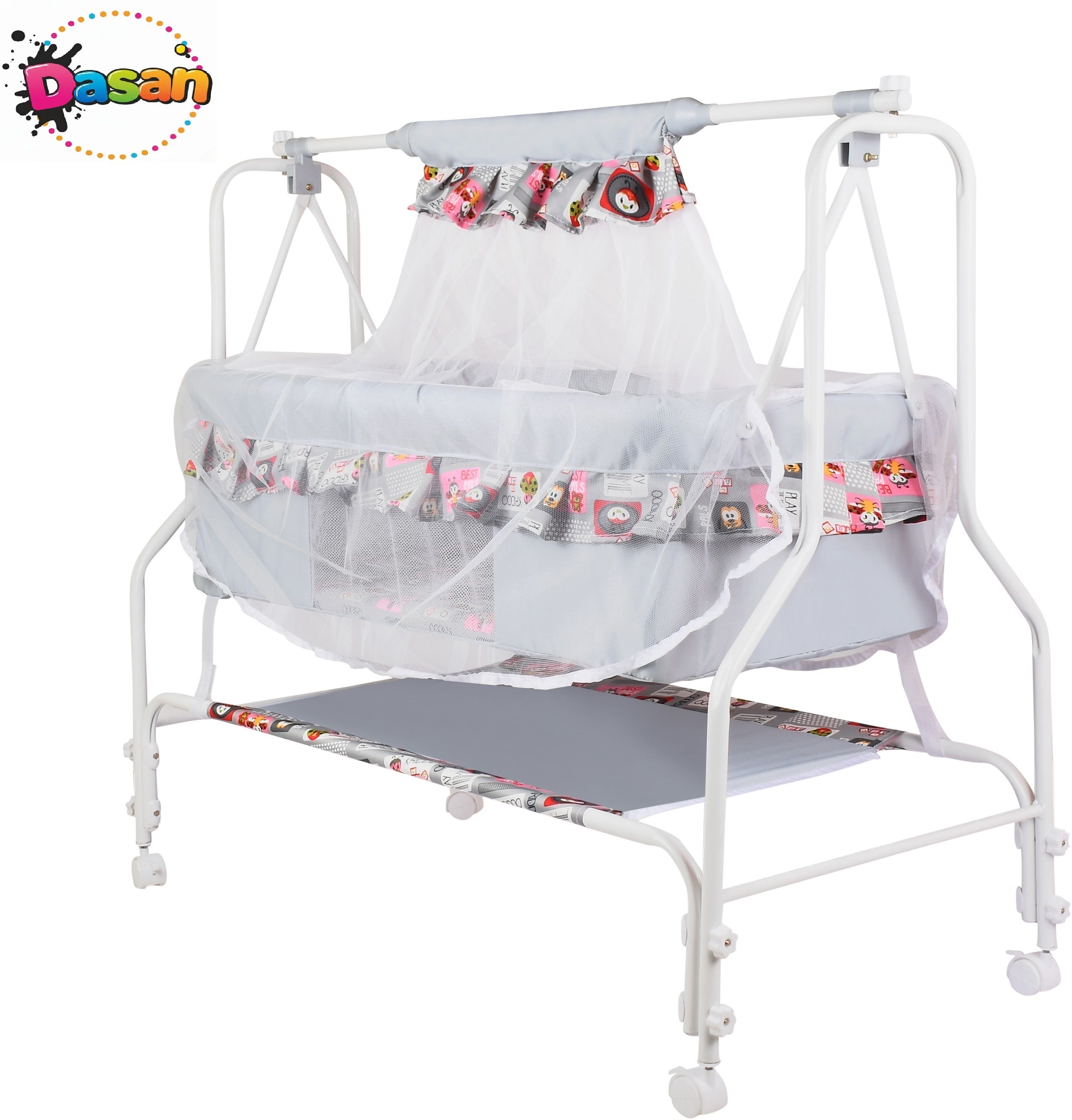 dasan Cradle for kids cradle for baby boy and girl Cradle With Swing & Mosquito Net-picture-22