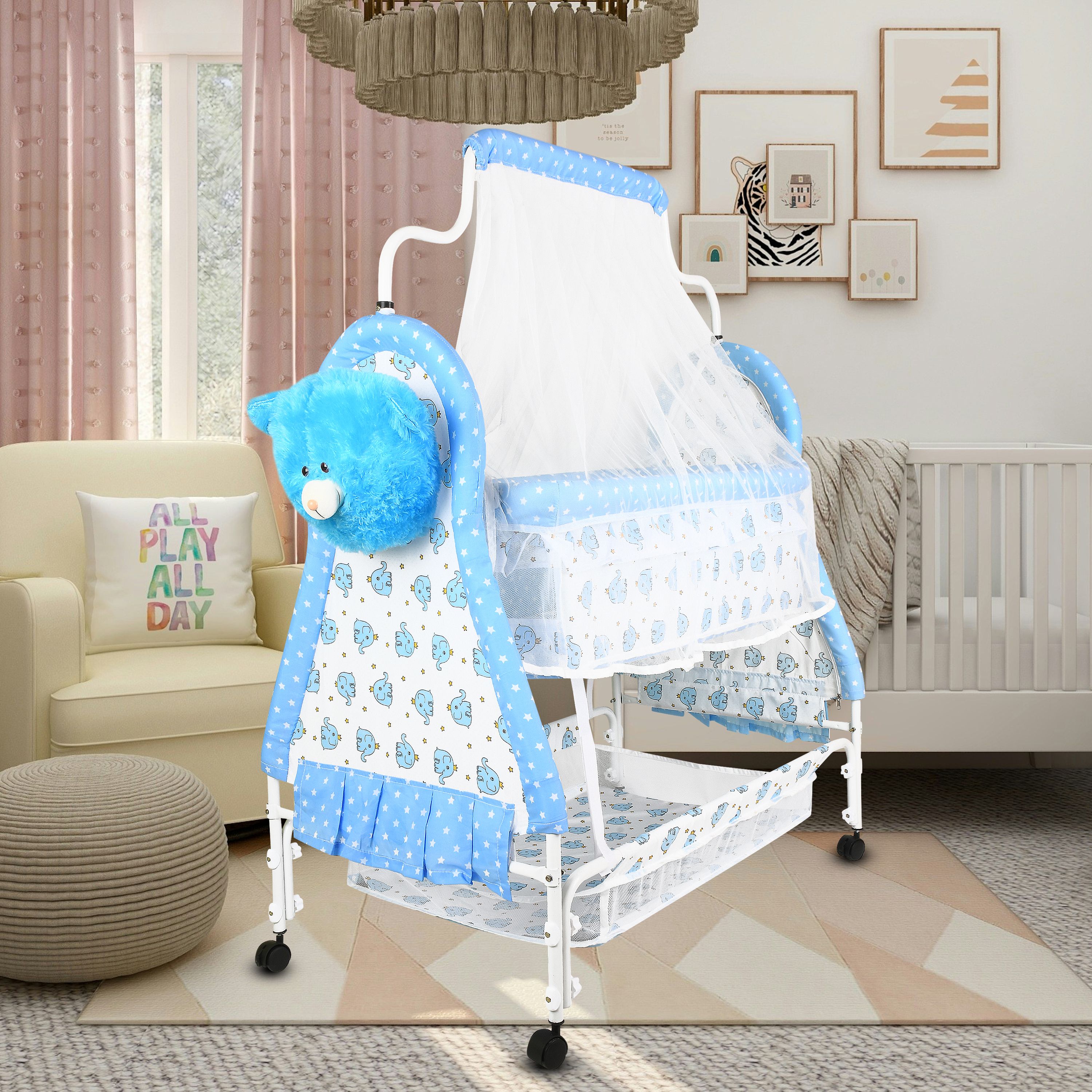 Cradle for kids cradle for baby boy and girl Cradle With Swing & Mosquito Net