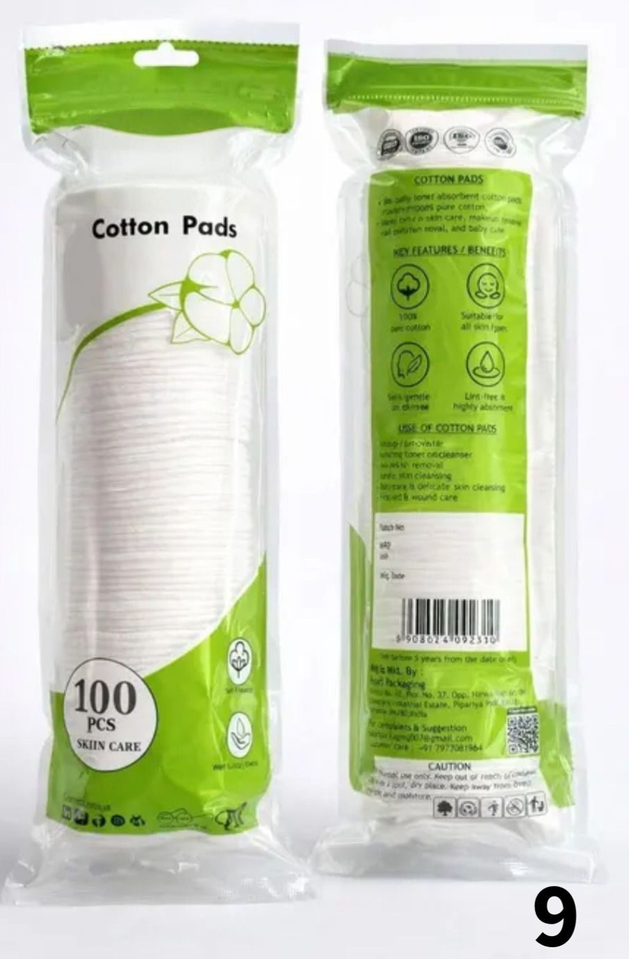 qubec Pe-Pa Premium Cotton Pads – 100% Pure Cotton | 100 PCS-picture-5