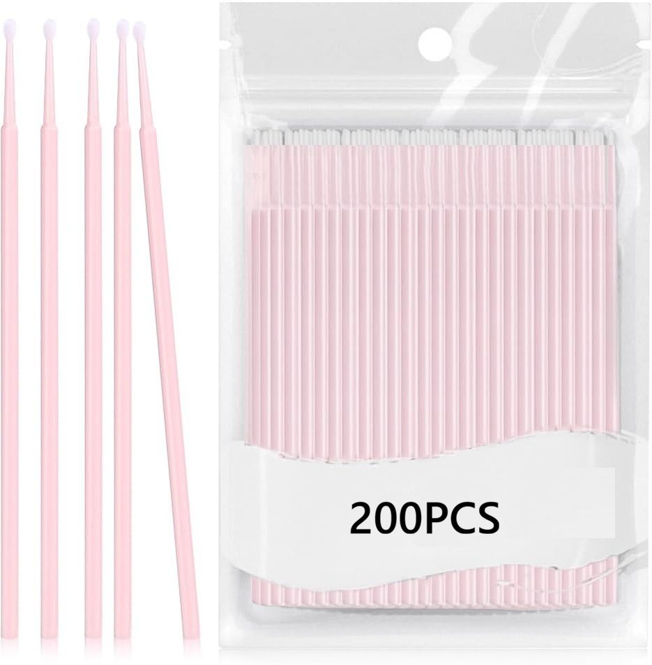trujve Pink Fine Tip Cotton Swabs for Makeup Removal & Precision Correction-picture-4