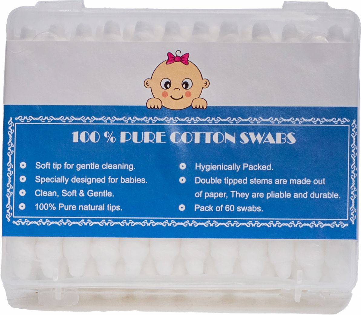 adore Basics 100% Pure Cotton Dual Tipped Swabs- Designed for Babies-picture-23