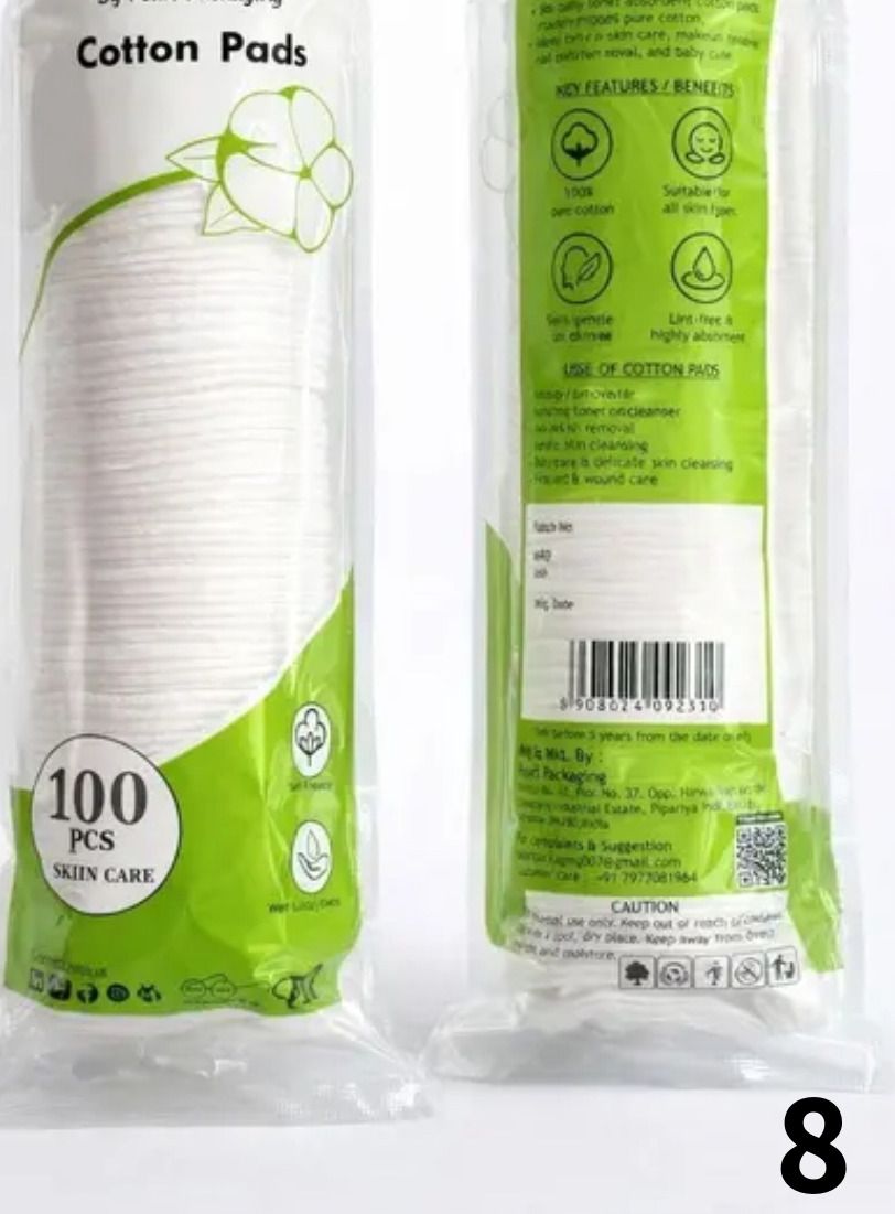 qubec Soft & Gentle Cotton Pads for Face, Makeup & Skincare – 100 PCS-picture-6