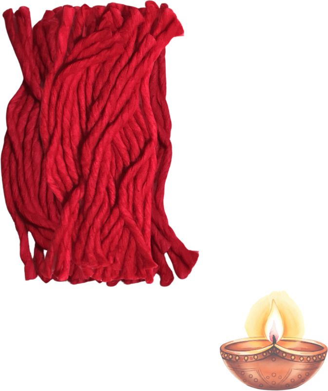 myil Red colour wicks for pooja navagraha shanti pooja thiri vattulu Cotton Wick-picture-18