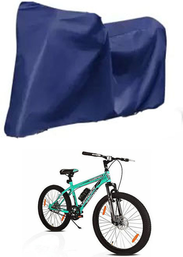 ronish Cycle Cover Plain Blue For Leader TORFIN 26T with Front Su Bicycle Cover Free Size image 1