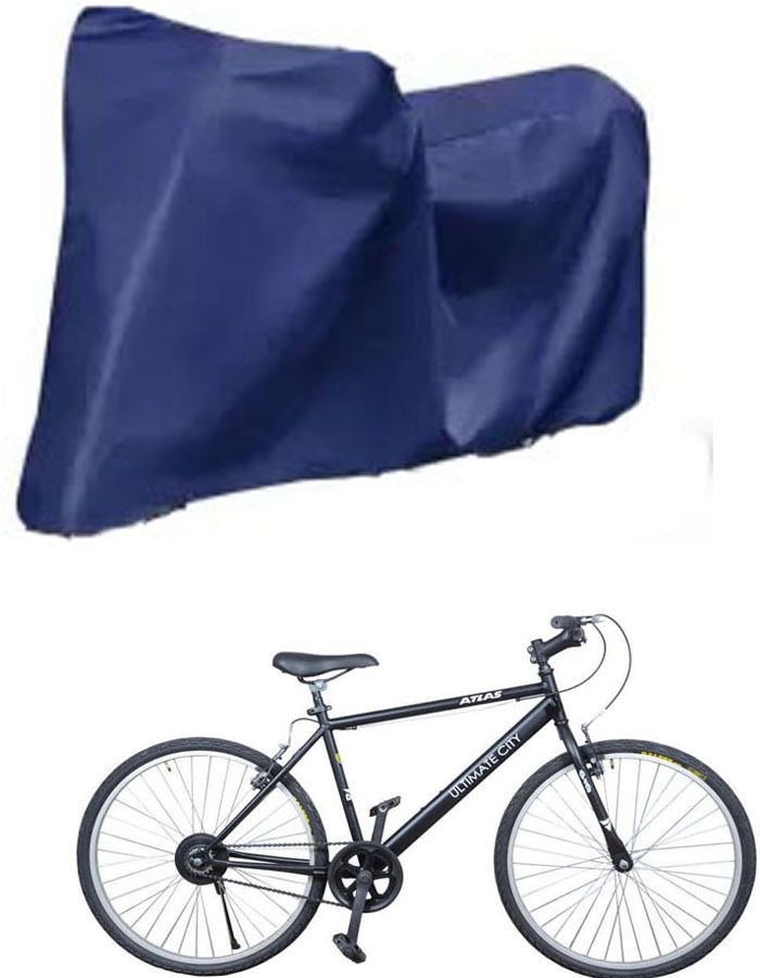 Cycle Cover Plain Blue For Ultimate City 26T Bicycle Cover Free Size-image-32