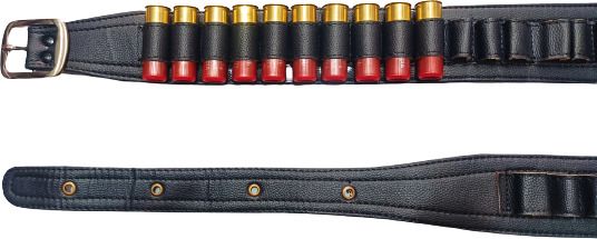 12 Bore Cartridges Leather Belt Racquet Carry Case/Cover Free Size