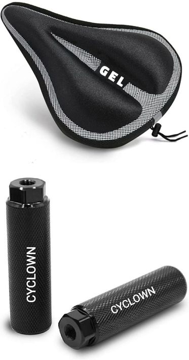 cyclown 2 PCS AXLE FOOT REST WITH SPORTY CUSHION TYPE CYCLE SADDLE GEL COVER Bicycle Seat Cover Free Size-picture-23
