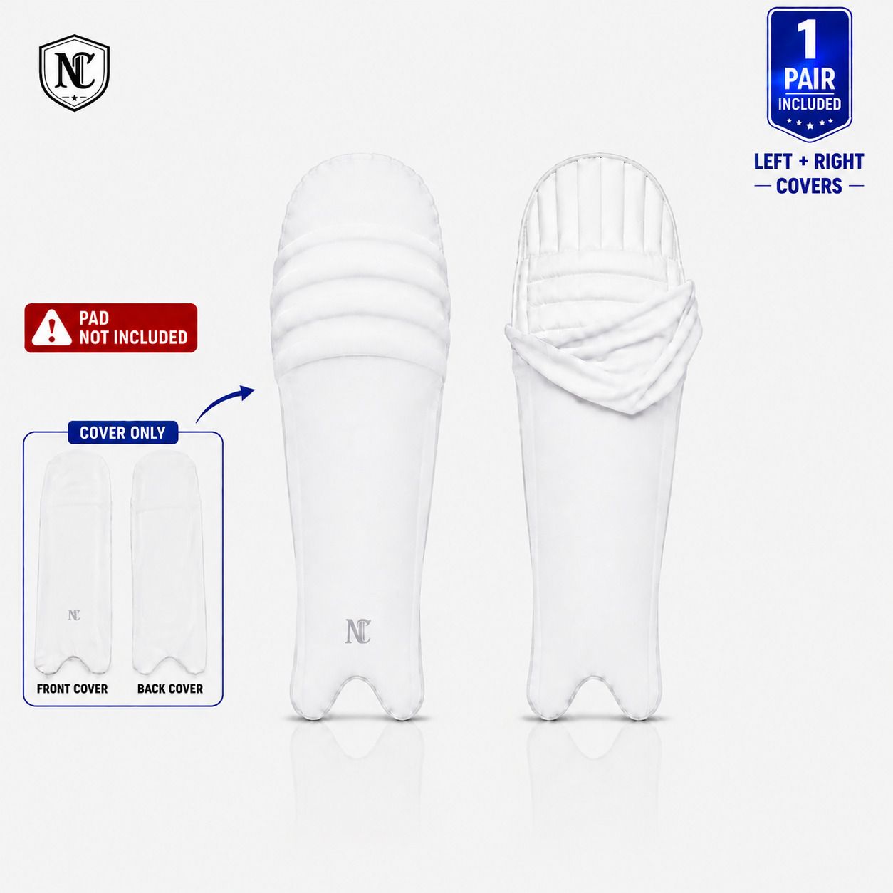 nilaya collection Cricket Leg Guard Cover – 1 Pair (Pad Not Included) – Dust & Scratch Protection Club Cover Free Size-picture-13