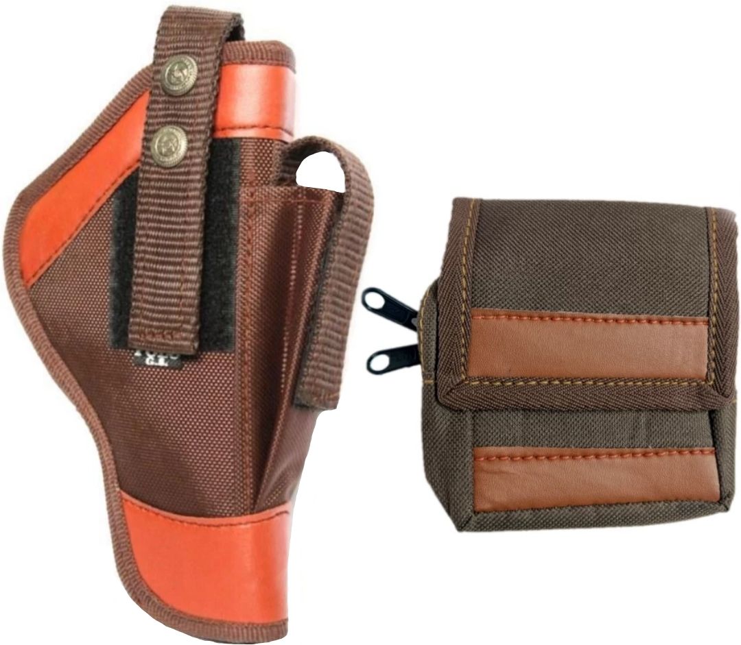 Nylon 9 mm Revolver Pistol Cover Racquet Black Carry Case Pouch Pistol/Gun Cover Free Size