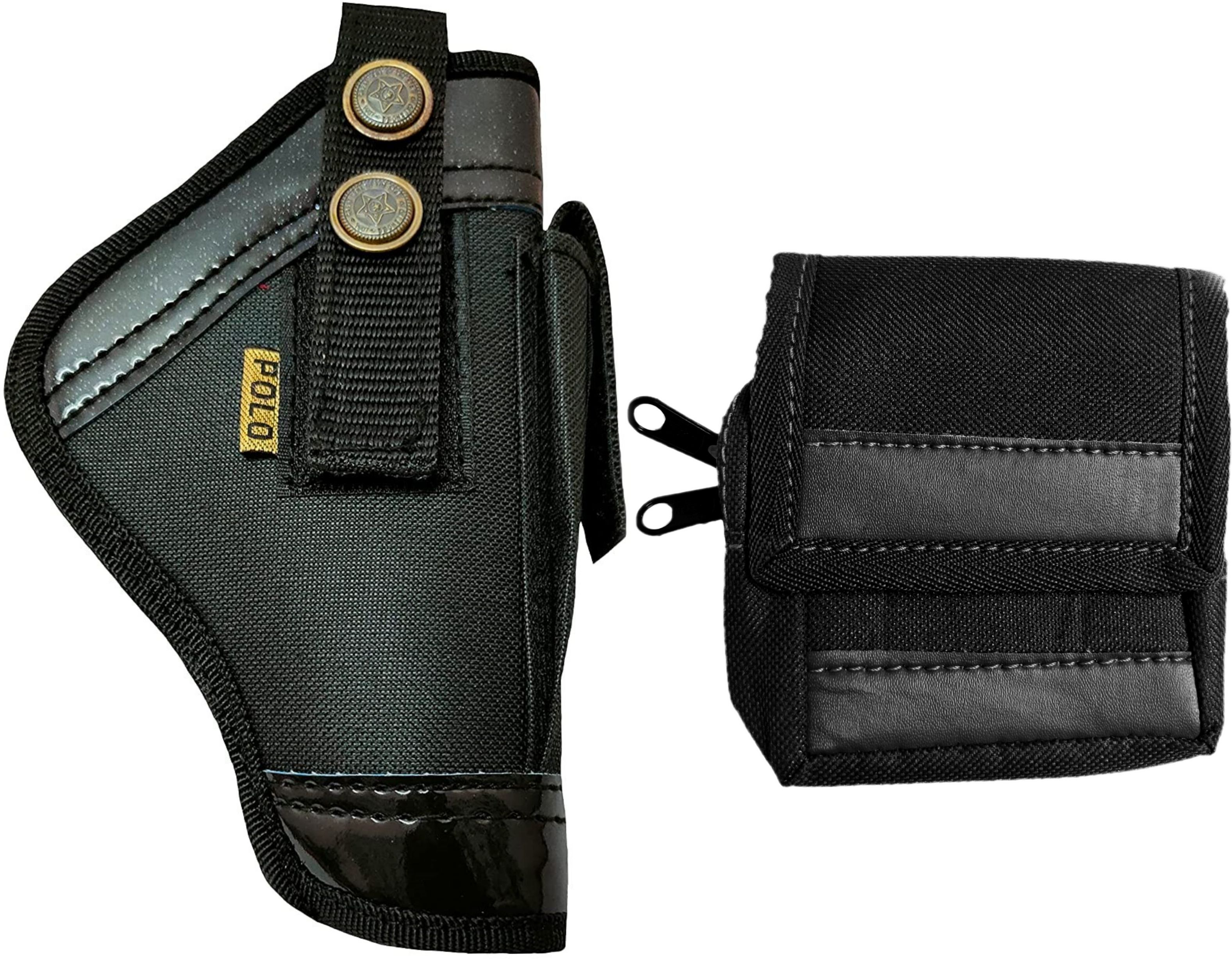 Nylon 9 mm Revolver Pistol Racquet Black Carry Case Pouch Pistol/Gun Cover Free Size-image-7