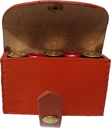 12 Bore Cartridges Leather Box 5ctgs. Racquet Carry Case/Cover Free Size