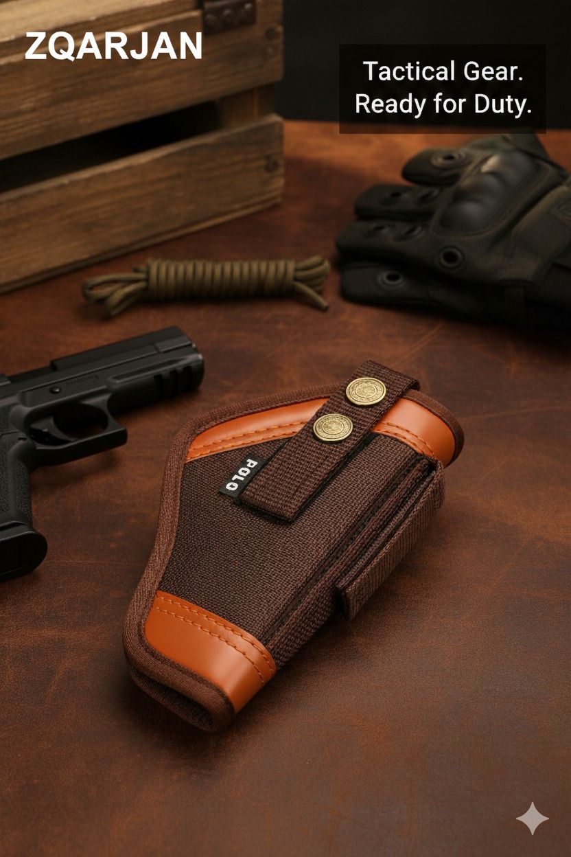 Nylon 9 mm Revolver Pistol Racquet Holster Carry Case (Best Quality) Pistol/Gun Cover Free Size