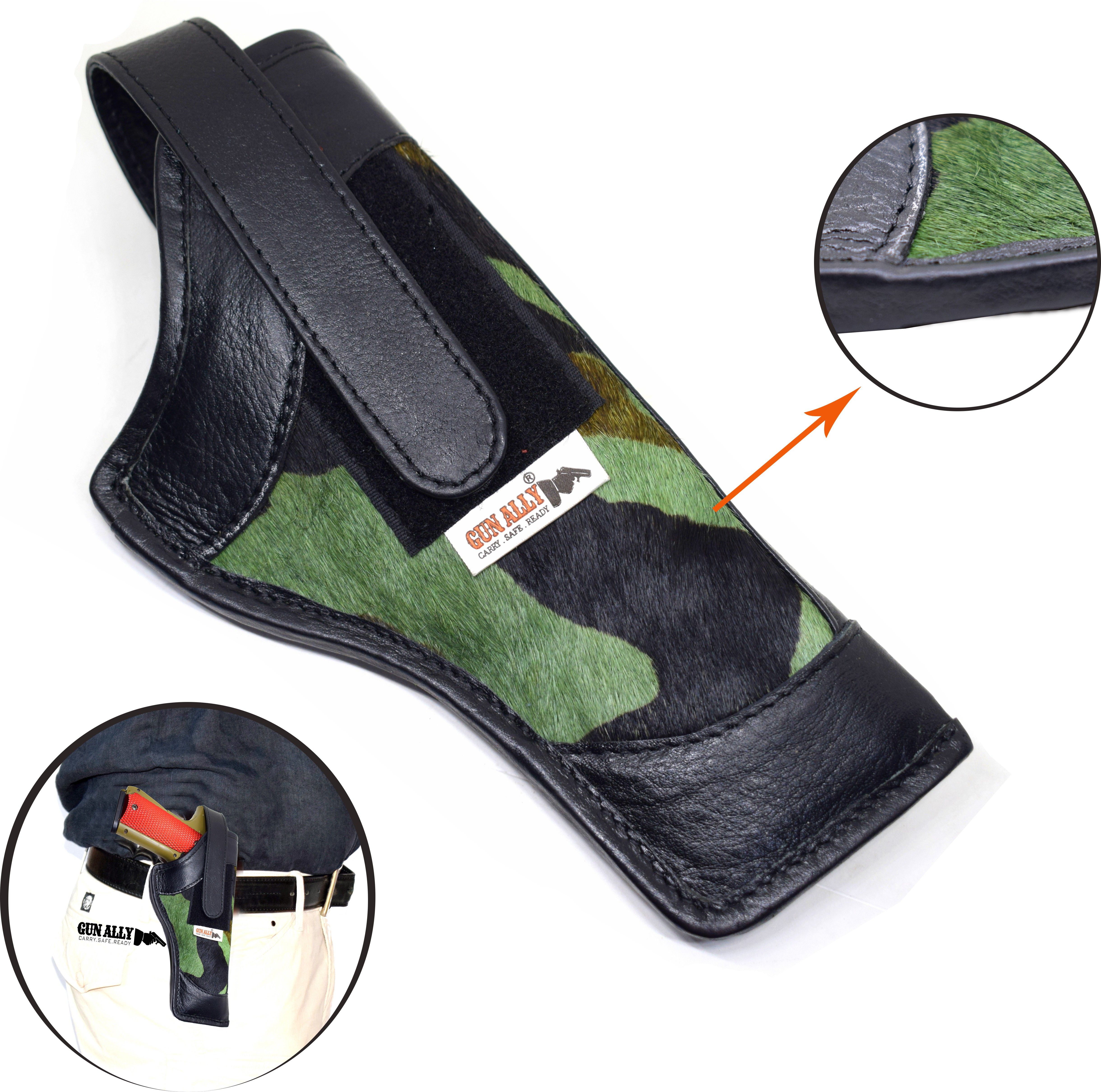 Hair on Hide Inlay Outside the Waistband Gun Holster for Colt .45 1911,TT-30 Pistol/Gun Cover Free Size-image-35