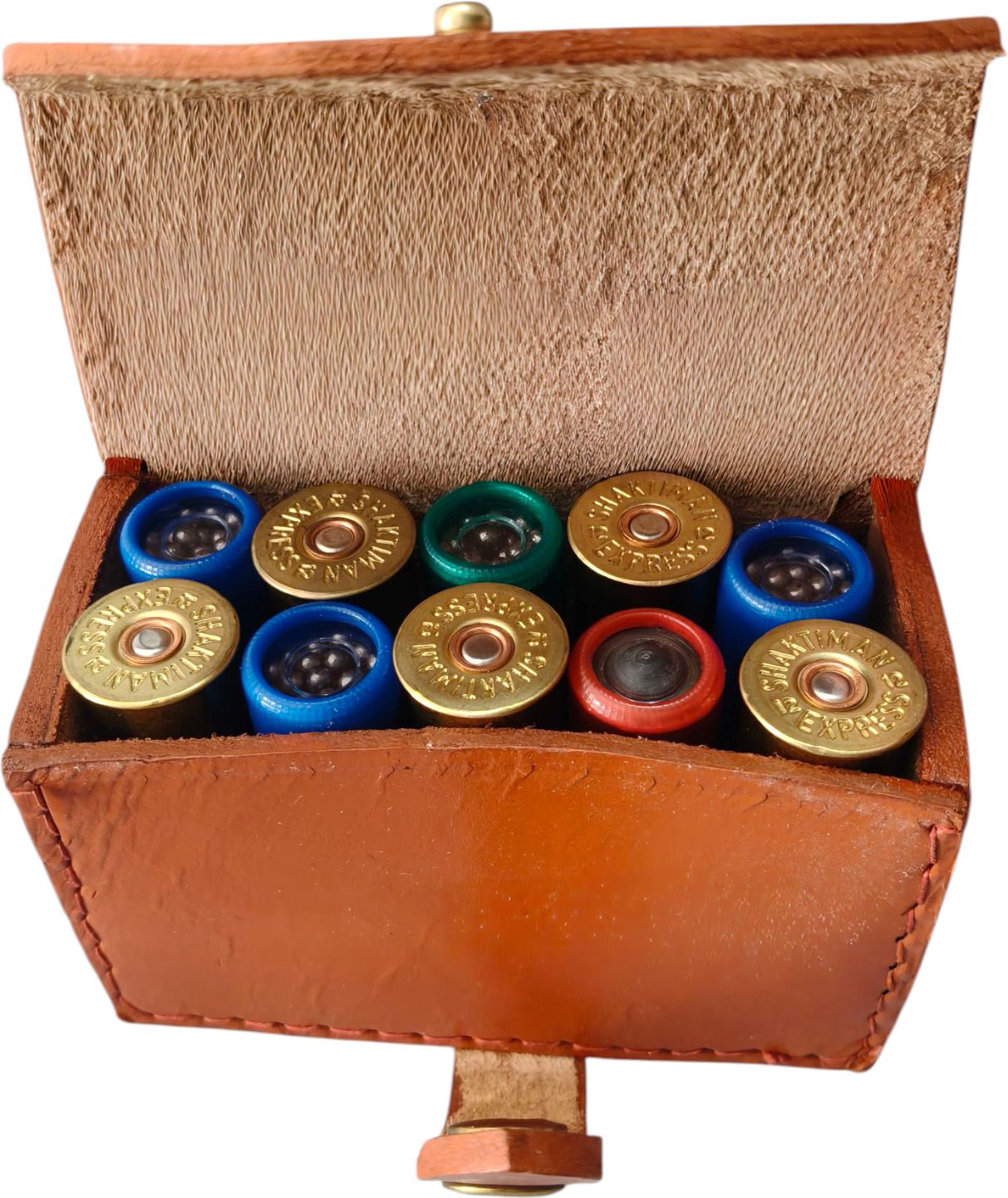 12 & 16 Bore Cartridges (AMMO) Leather Box Racquet Carry Case/Cover Free Size-image-33