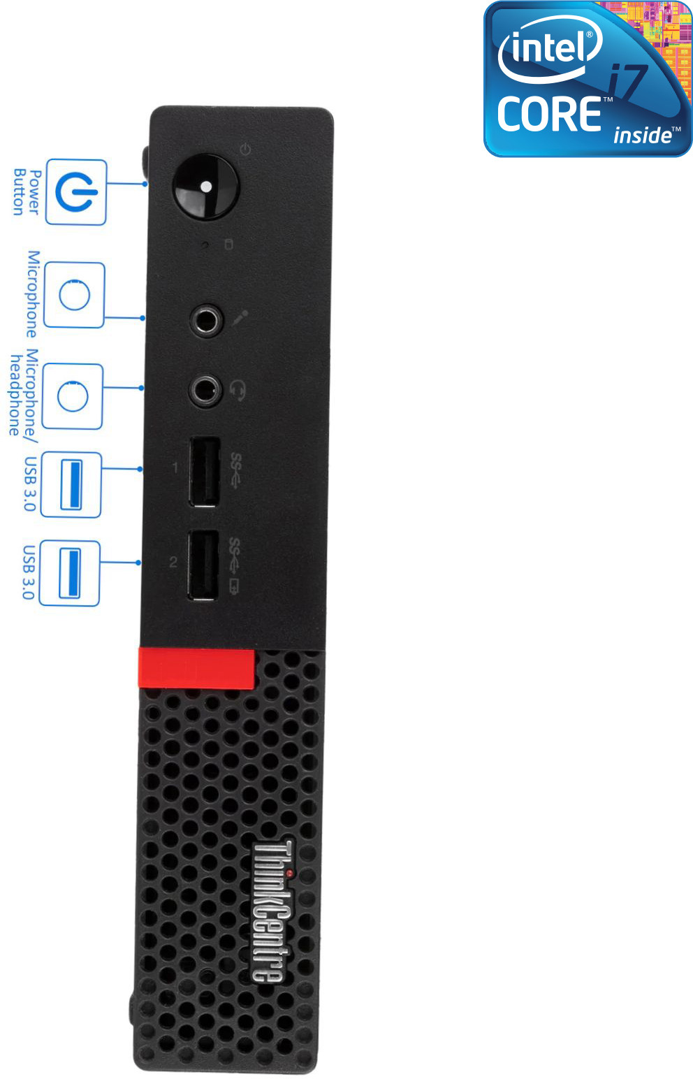 NCS Intel® Core™ i7 (6th Gen) [4 Cores, 8 Threads, 3.40 GHz] - ThinkCentre CPU [NMP] Core i7 - 6700 [4 Cores, 8 Threads] - LENOVO Mini PC (32 GB RAM/Intel UHD 4K Graphics/1 TB SSD Capacity/Windows 11 Pro) Mid Tower with MS Office image 1